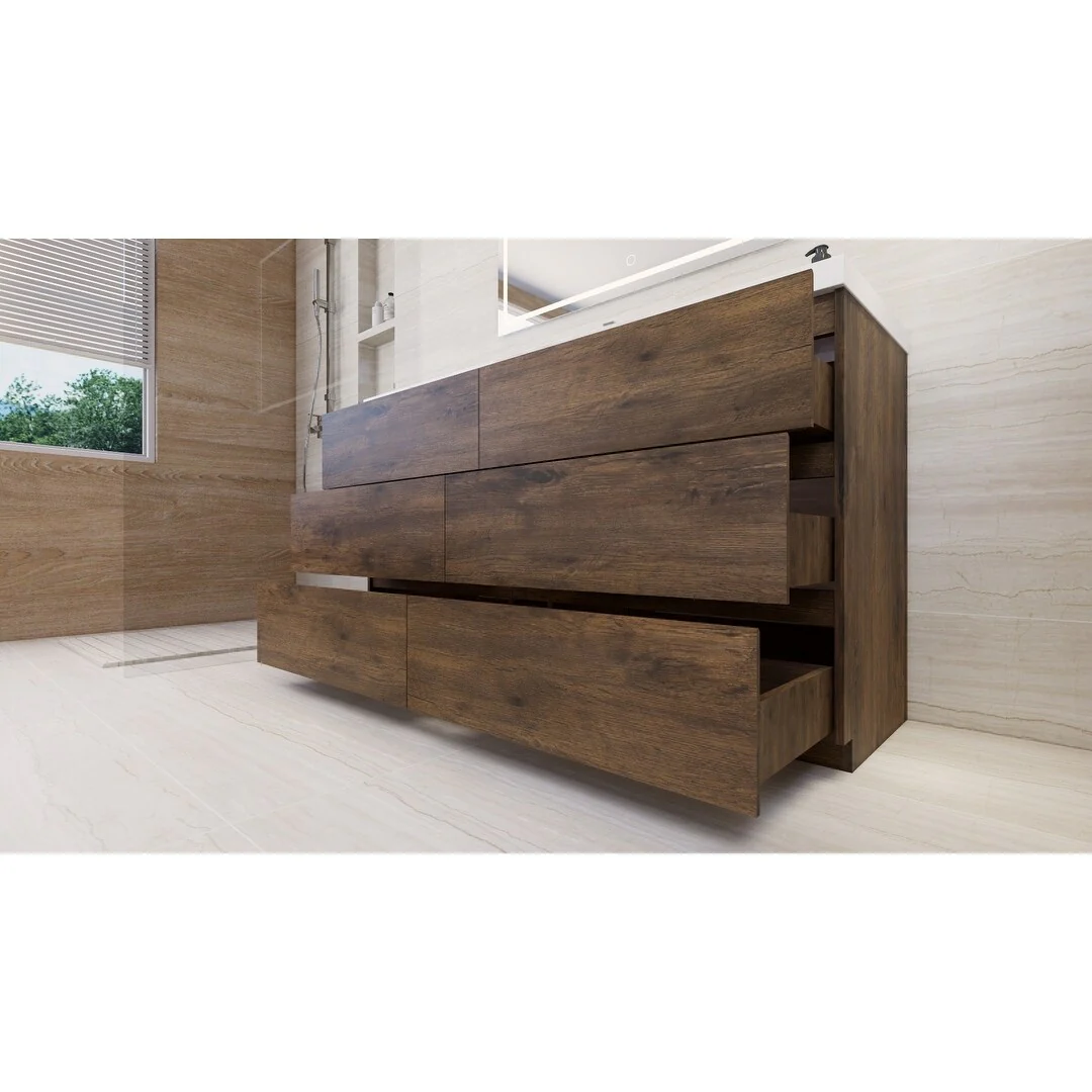 Aron 60'' Freestanding Vanity with Single Reinforced Acrylic Sink