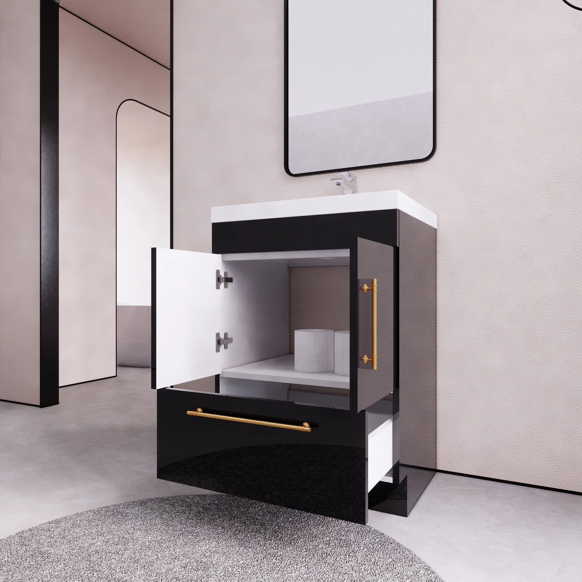 Eliza 24'' Freestanding Vanity with Single Sink