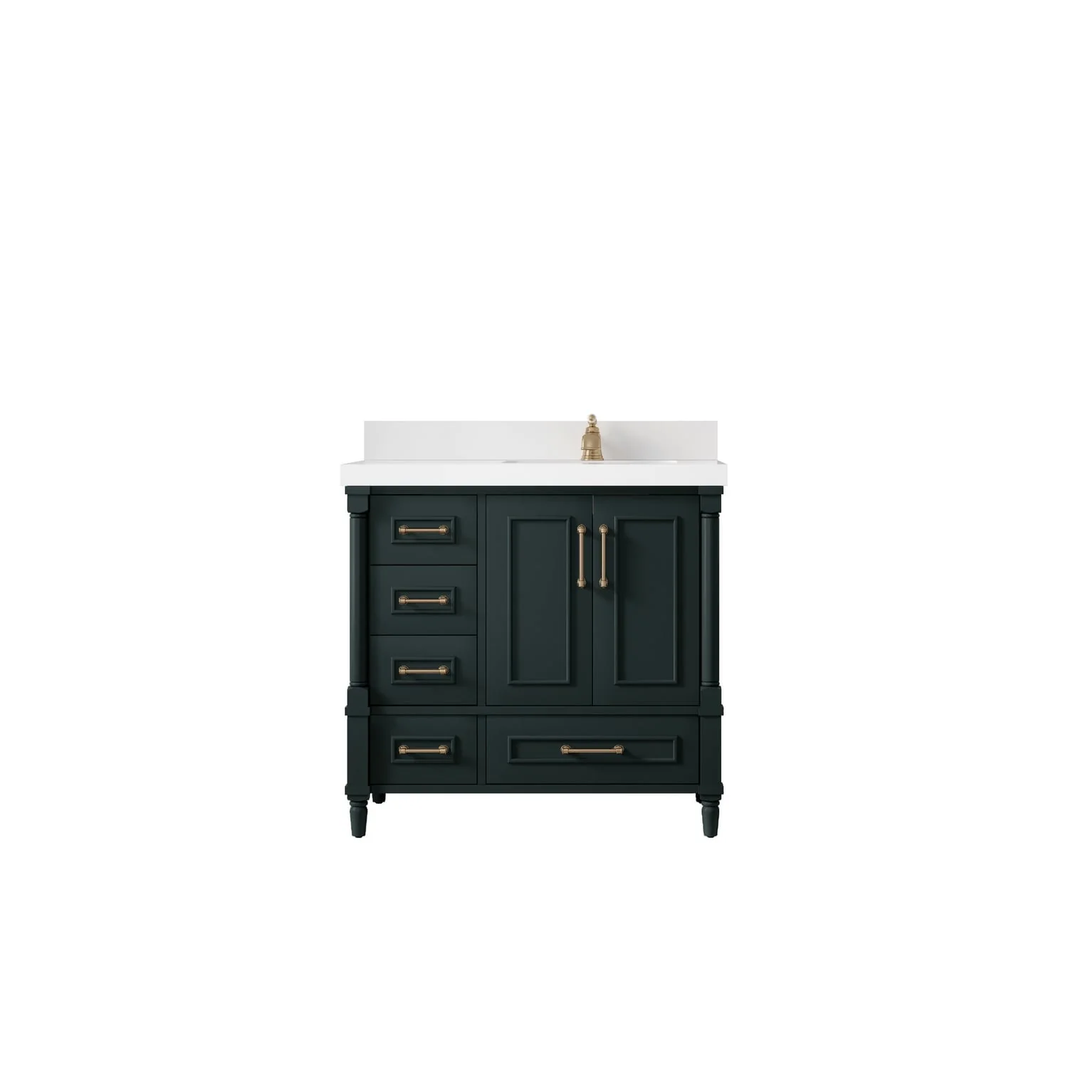 Willow Collections 36 in. W x 22 in. D Aberdeen Right Offset Sink Bathroom Vanity with Countertop