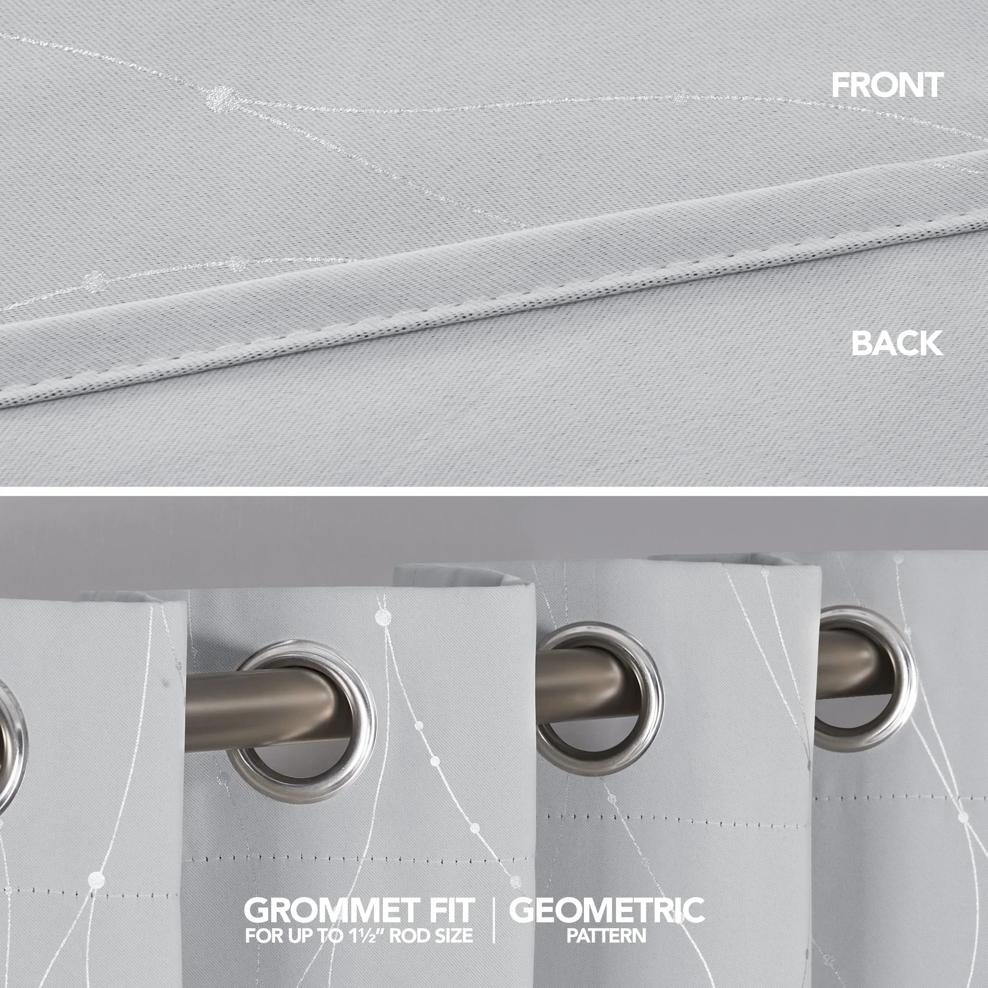 Deconovo Wave Line with Dots 52 Width Curtains Pair(2 Panel)