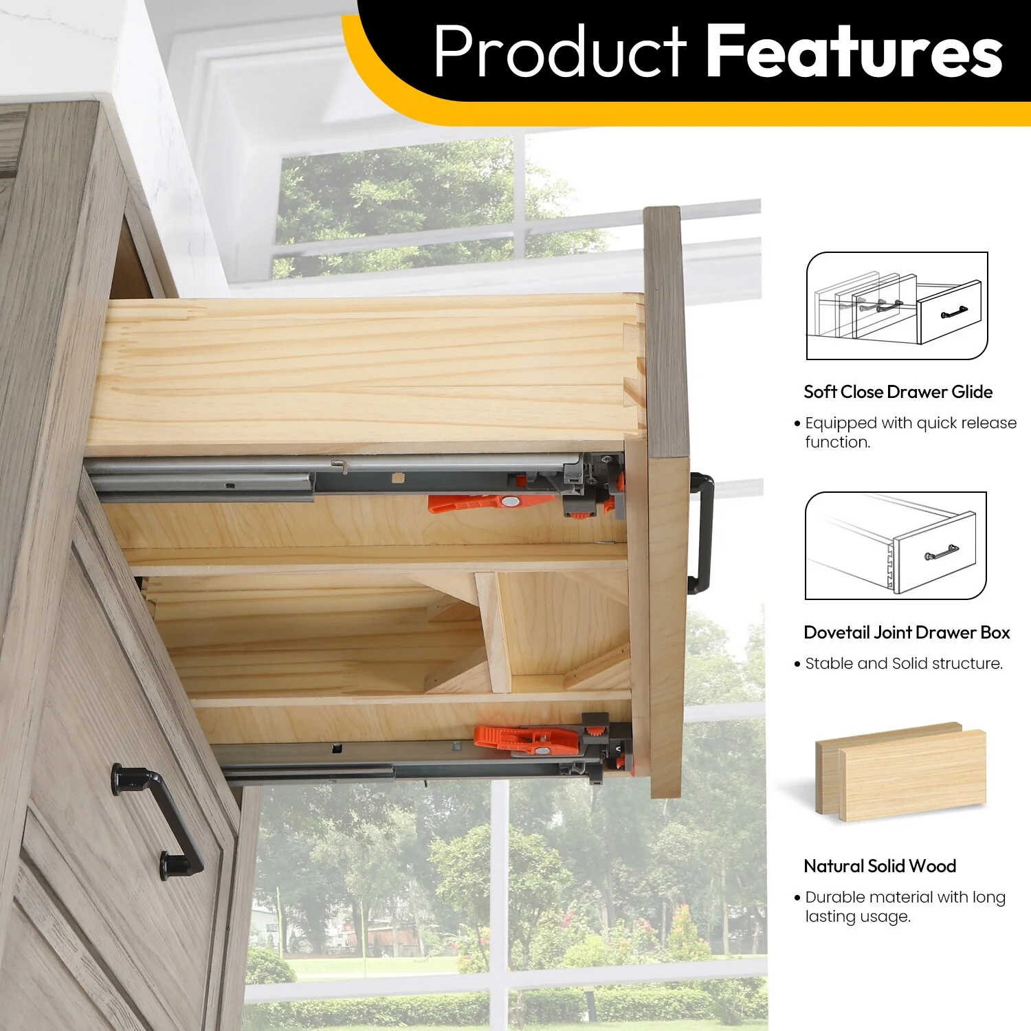 Leon 24 in. Single Bathroom Vanity with Composite Stone Top