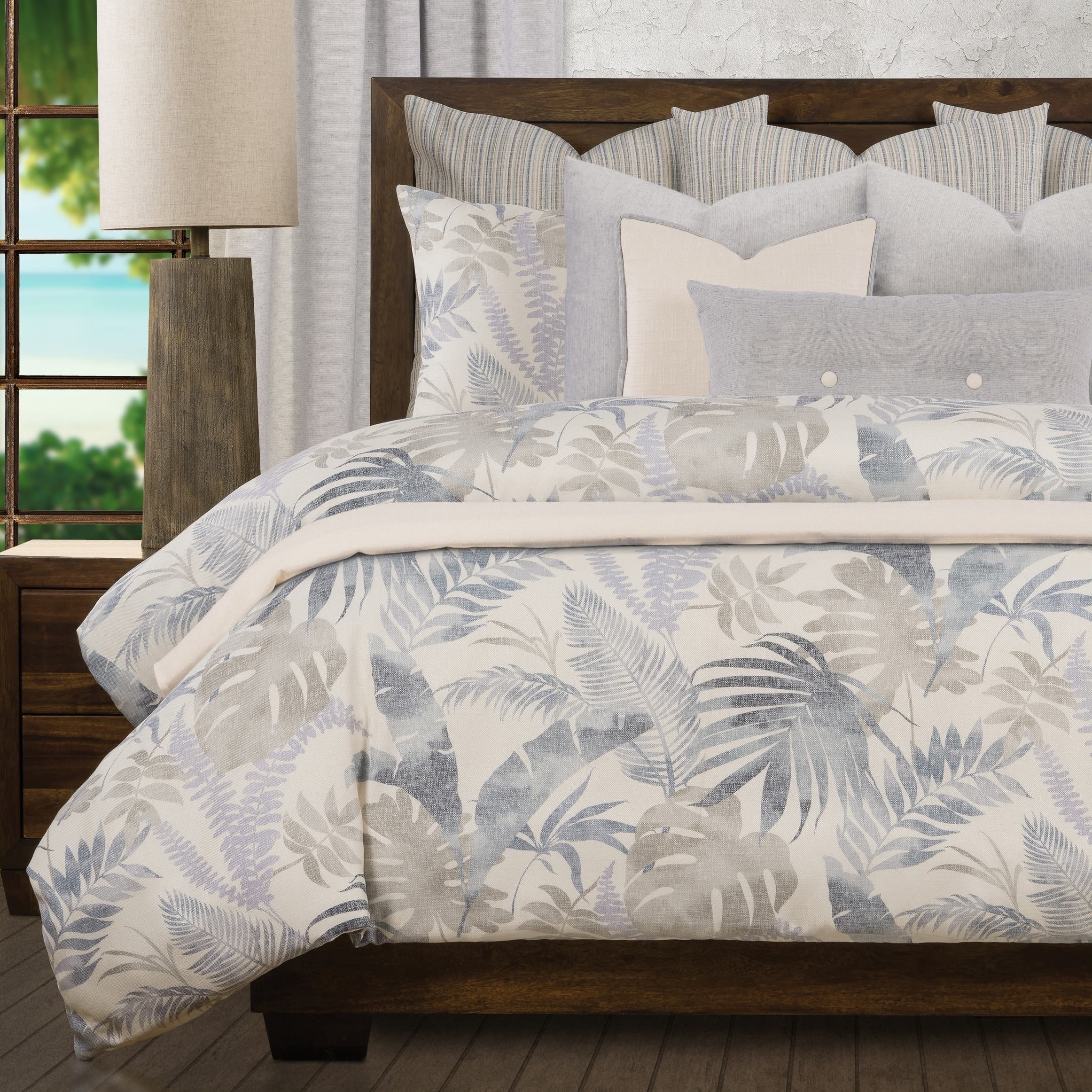 Ernest Hemingway Sandpiper Stripe Ocean Designer Throw Pillow