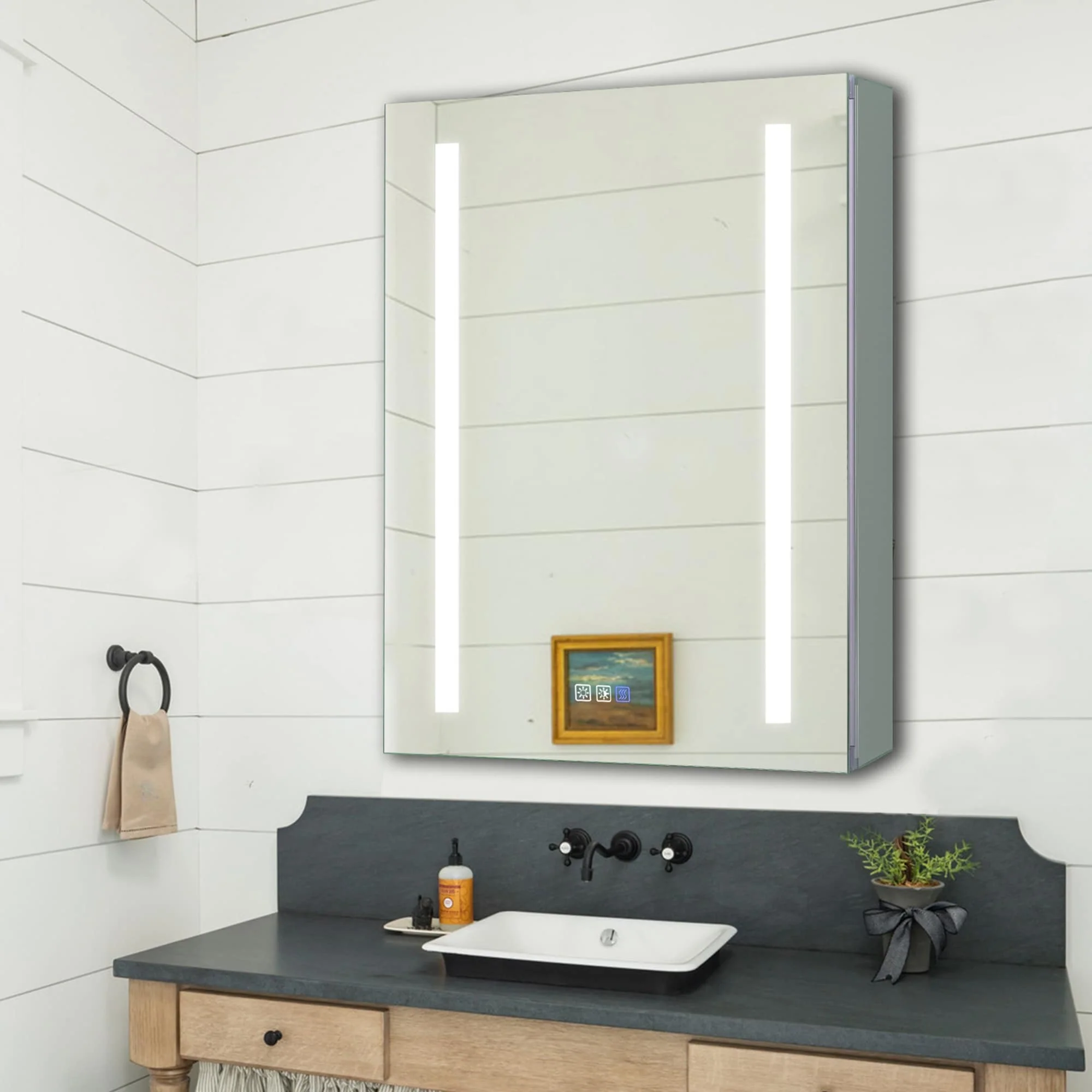 20''x26'' Recessed or Surface Mounted Anti-Fog LED Lighted Bathroom Medicine Cabinet with Mirror