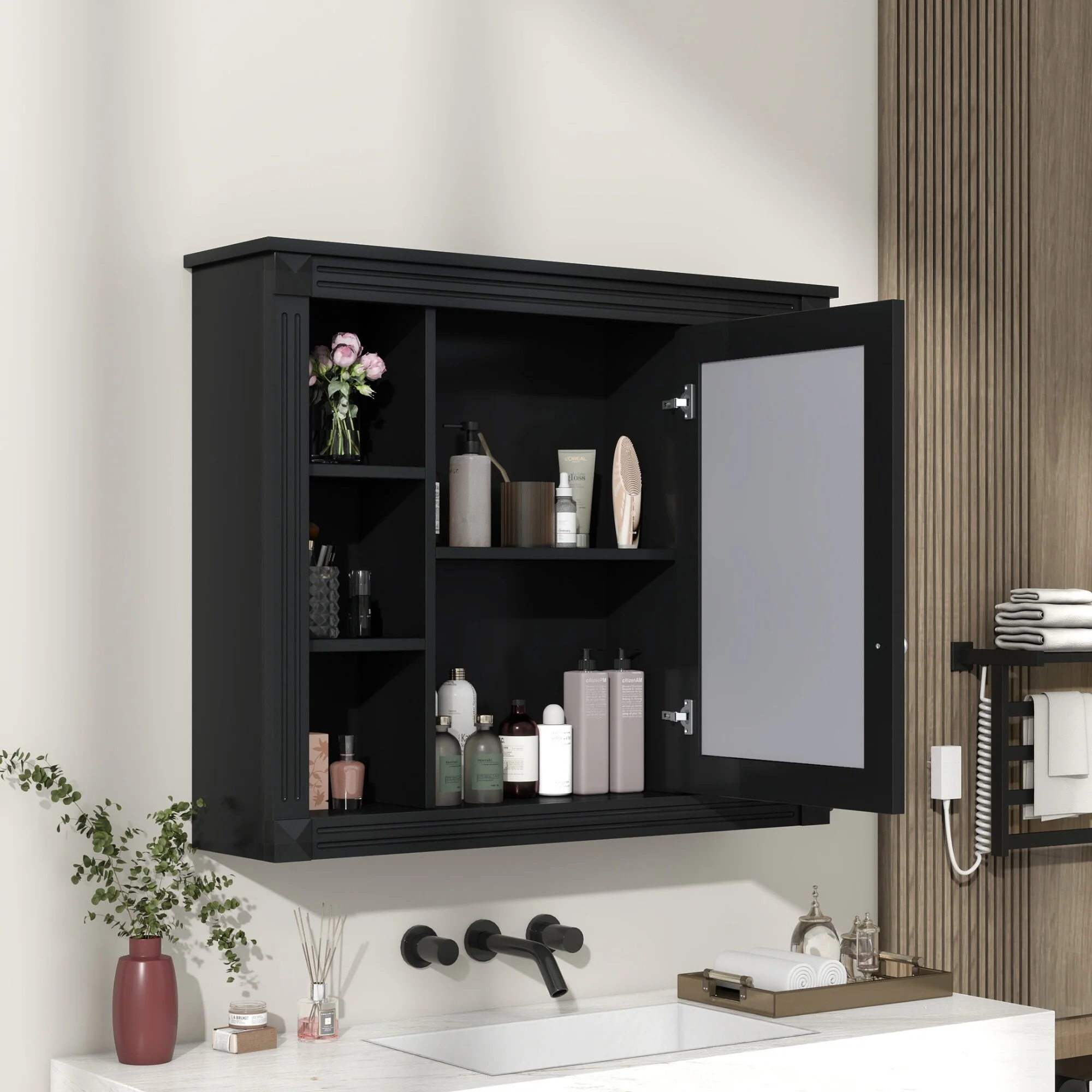 35'' x 28'' Wall Mounted Bathroom Medicine Cabinet - 35