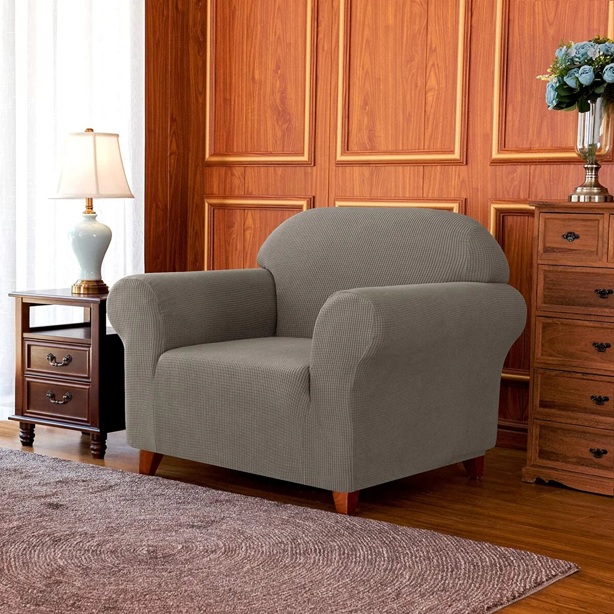 Subrtex 1-Piece Sofa Cover Stretch Soft Couch Loveseat Slipcover