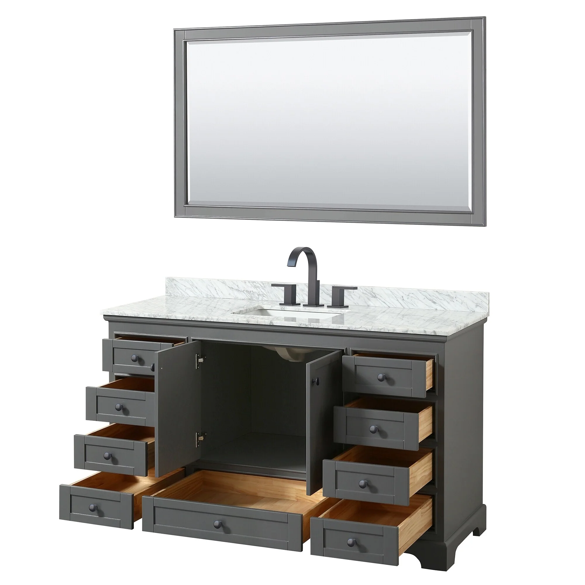 Deborah 60-inch Single Bathroom Vanity, 58-inch Mirror