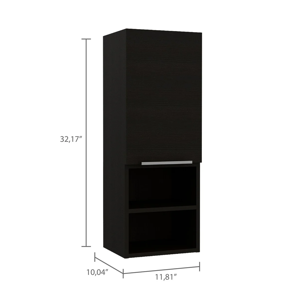 Mila Bathroom Cabinet, Two Internal Shelves, Two External Shelves, Single Door -White