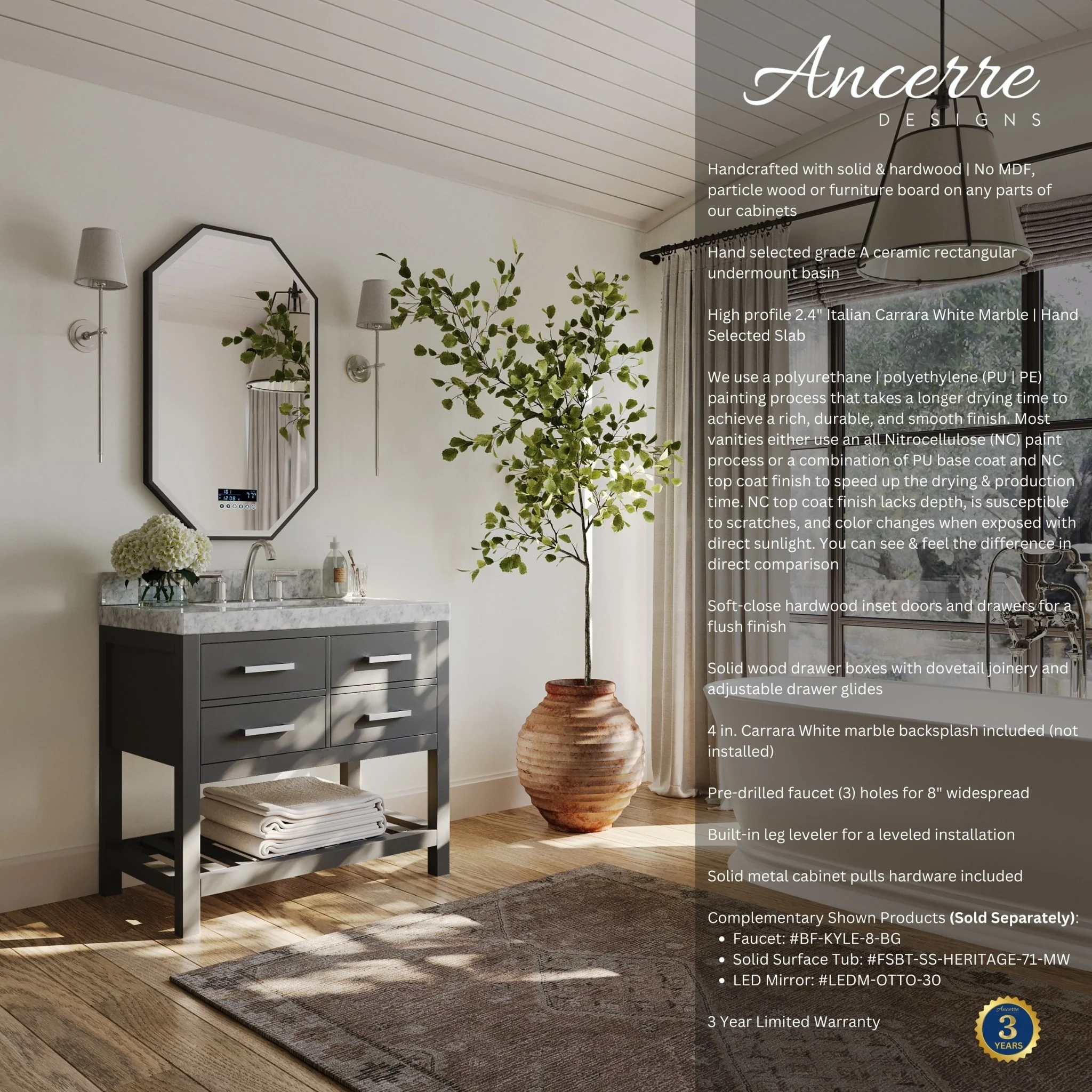 Ancerre Designs Elizabeth Bathroom Vanity Set