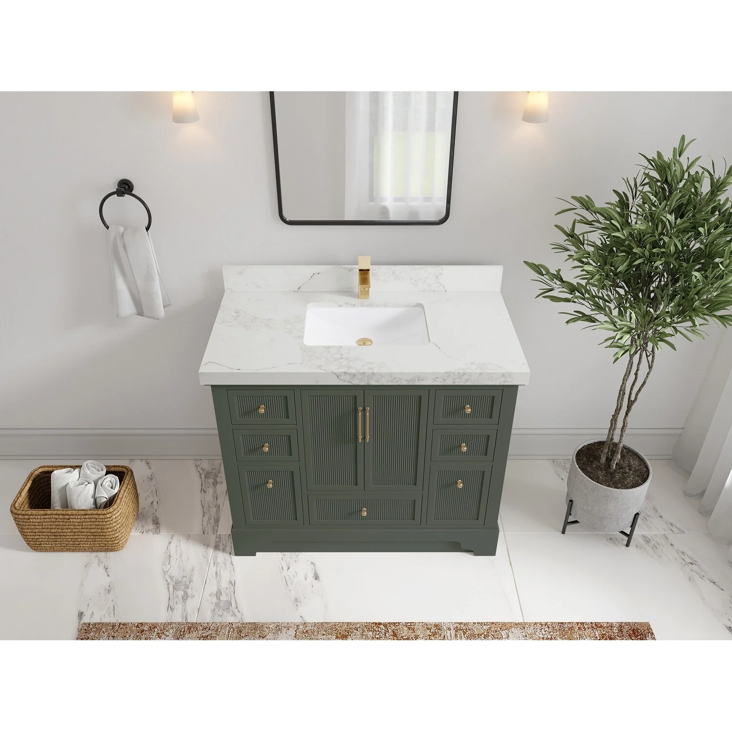 Willow Collections 42 in. W x 22 in. D Alys Single Sink Bathroom Vanity with Countertop