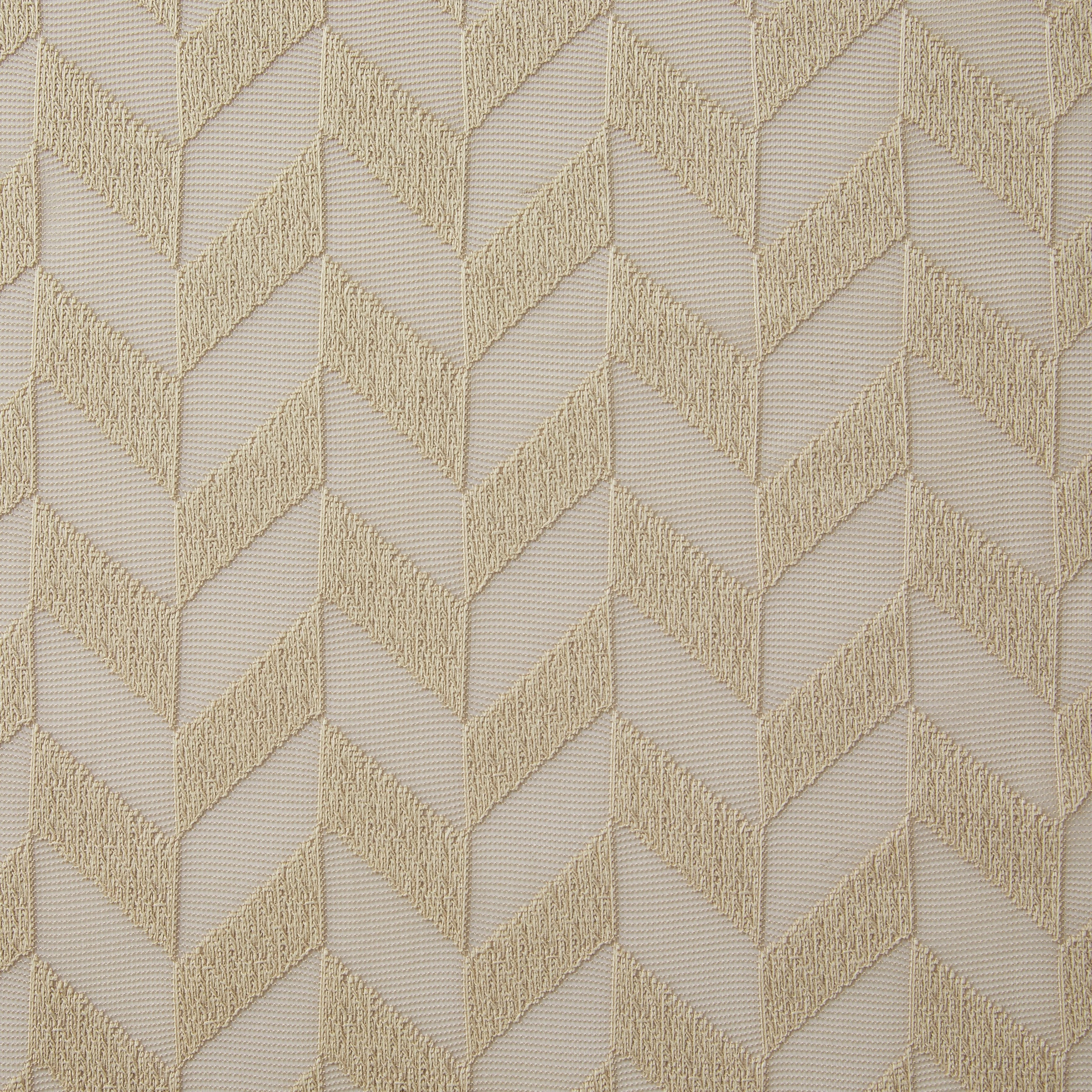 HLC.me Herringbone Lace Thick Semi Sheer Premium Grommet Top Window Curtain Panels Kids Room & Bedroom - Set of 2 Panels