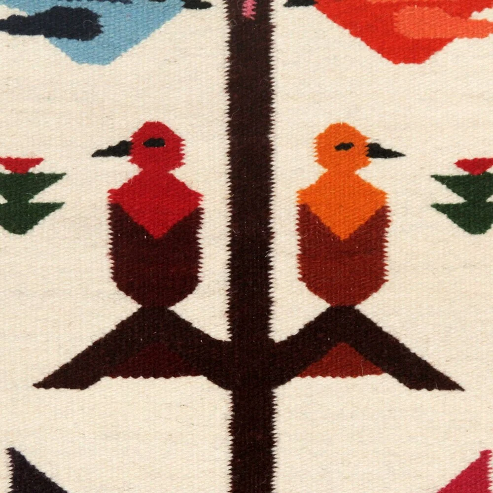 Handmade Swallows Come Home Wool tapestry (Peru)