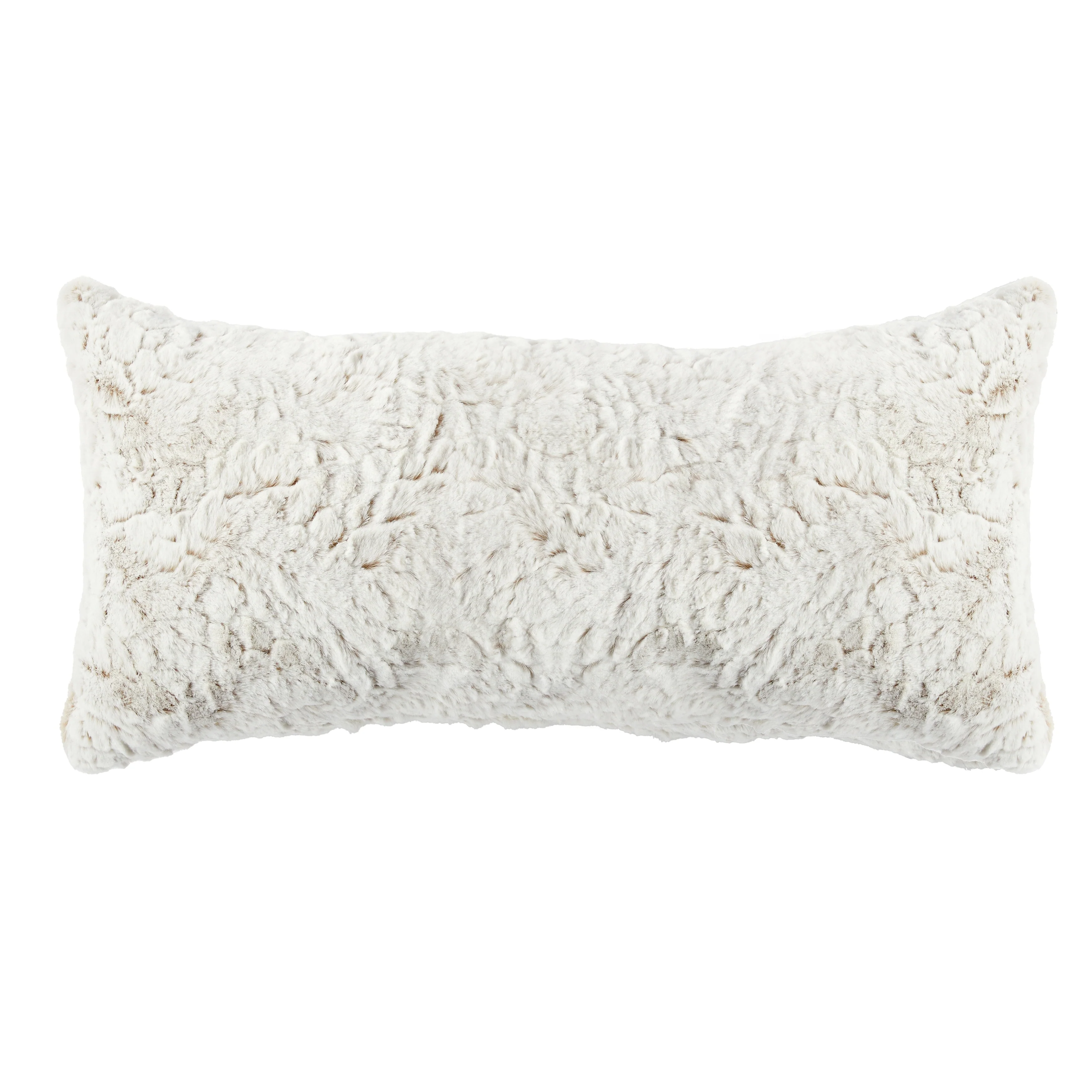 Sorra Home Indoor Faux Fur Knife Edge Lumbar Pillow (Single)