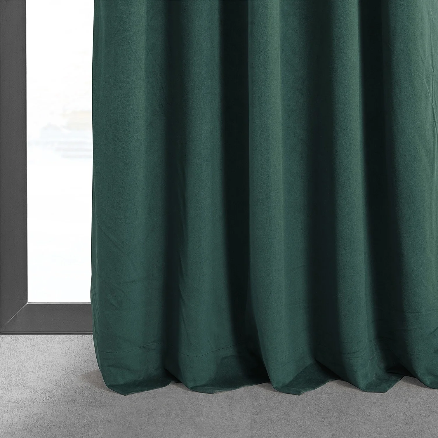 Exclusive Fabrics Signature Velvet Thermal Lined With 100% 4 Pass Blackout Curtains. (1 Panel)