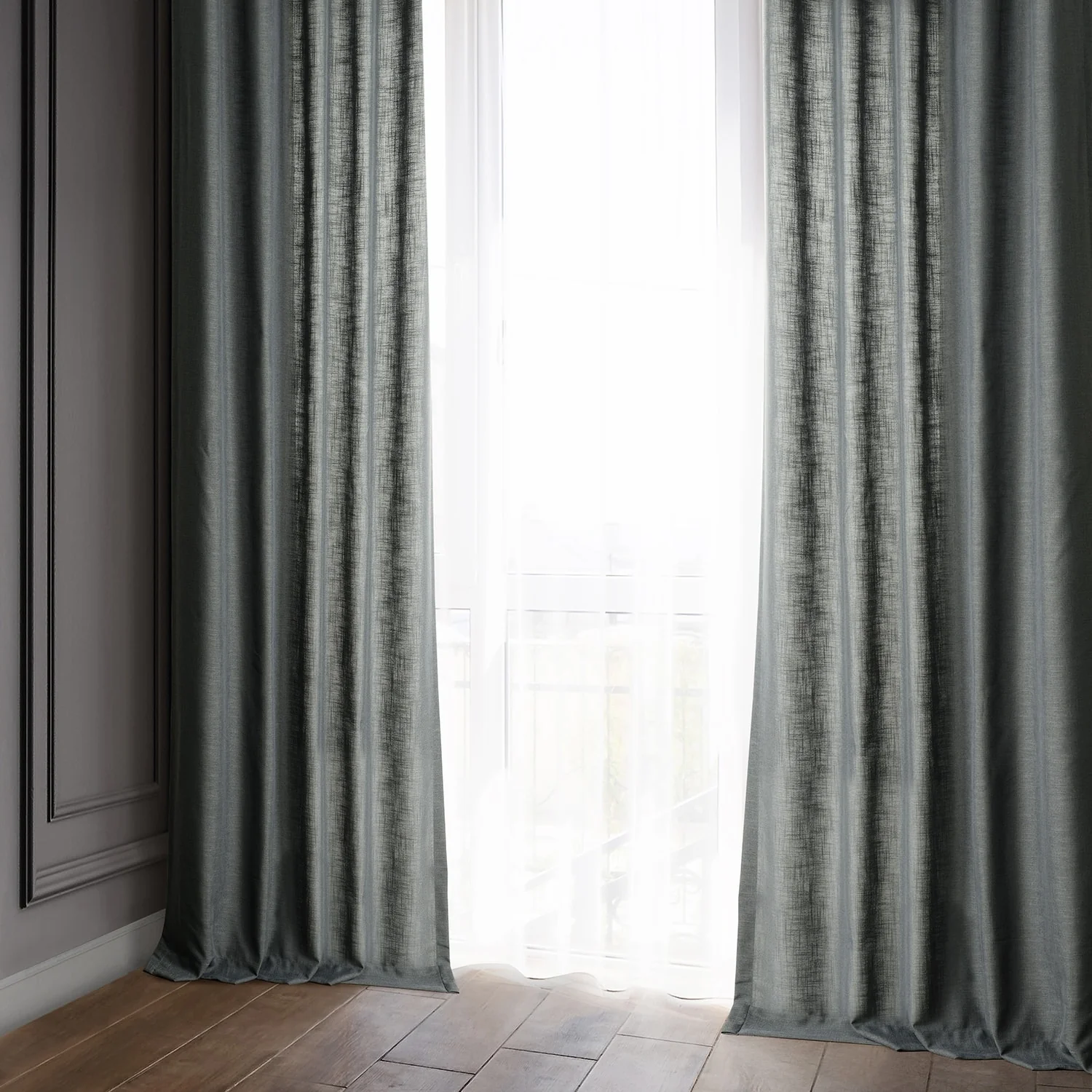 Exclusive Fabrics Classic Faux Linen Curtain (1 Panel)
