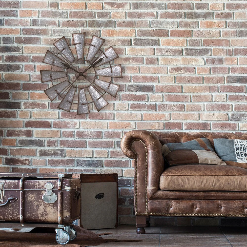 La Crosse Clock 22 Inch Metal Windmill Quartz Wall Clock