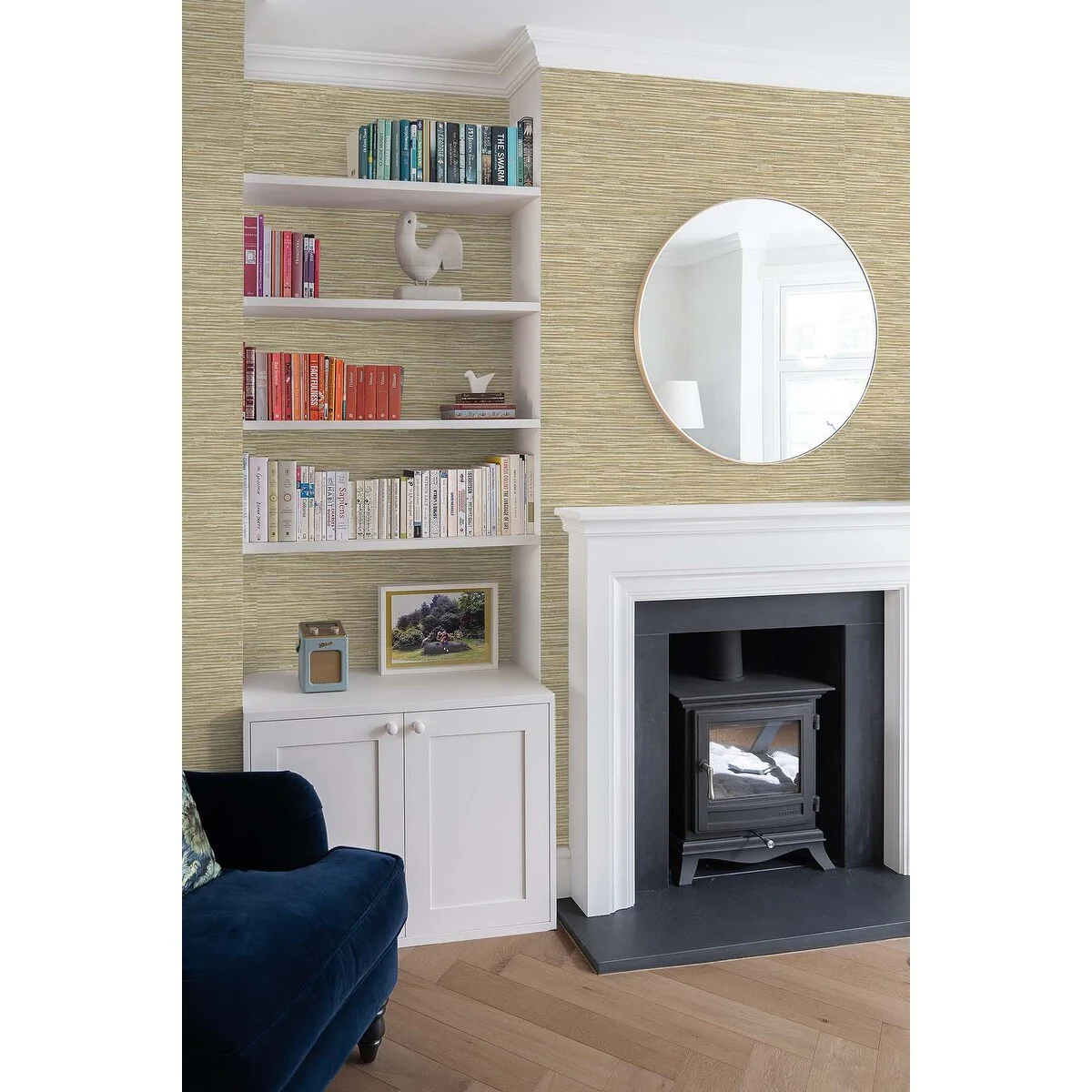 NextWall Cyrus Faux Grasscloth Peel and Stick Wallpaper