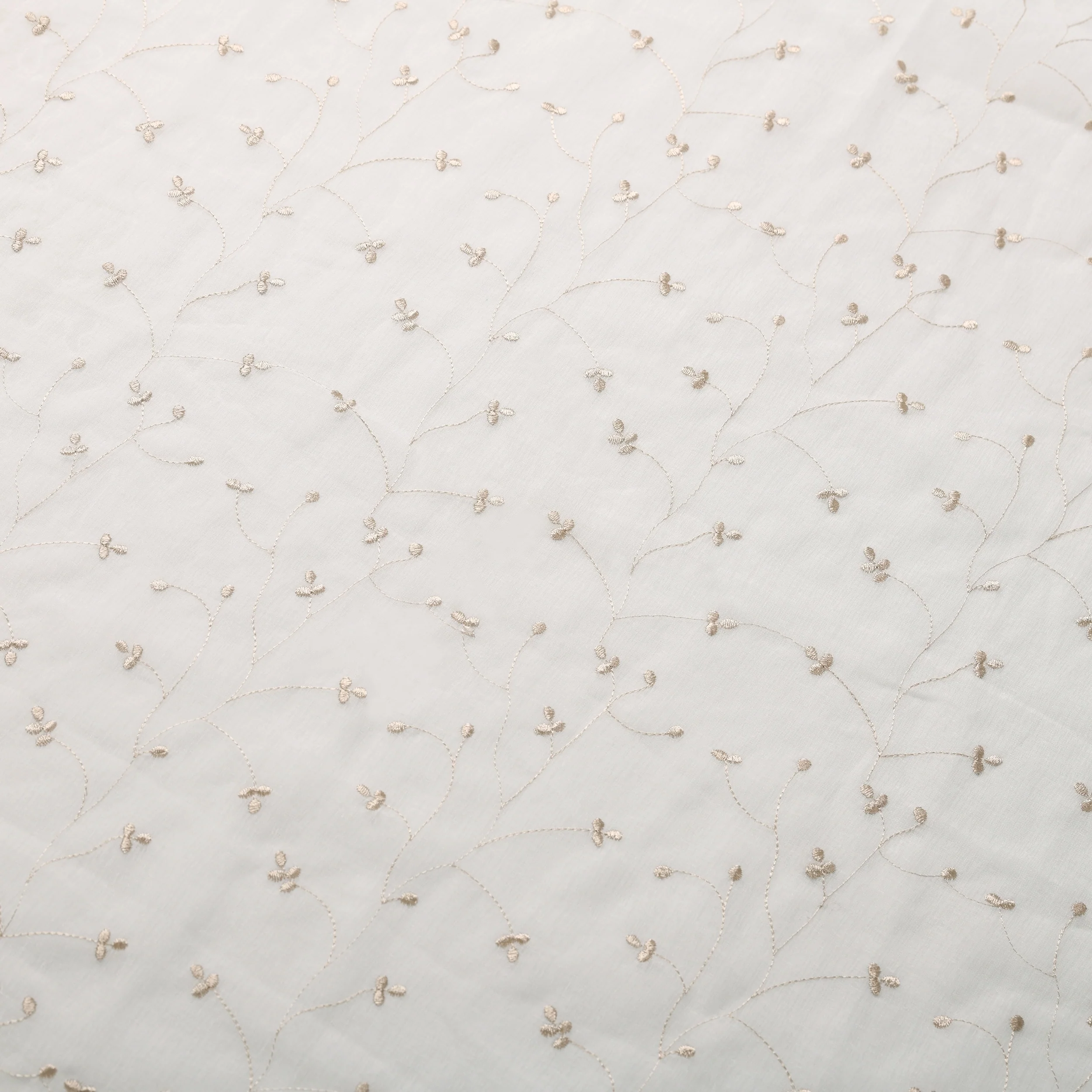 Superior Embroidered Delicate Flower Sheer Grommet Curtain Panel - (Set of 2)