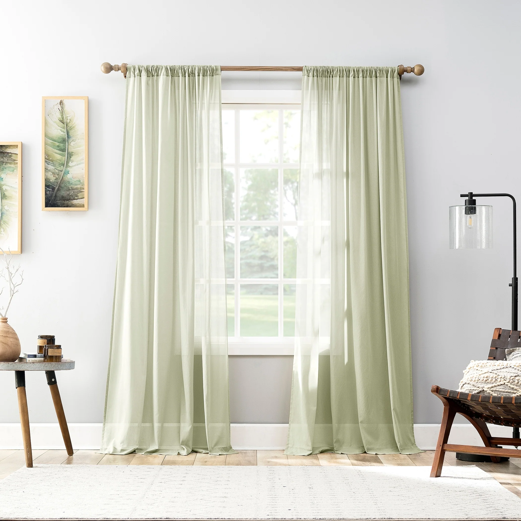 Archaeo Cotton Sheer Curtain, Single Panel