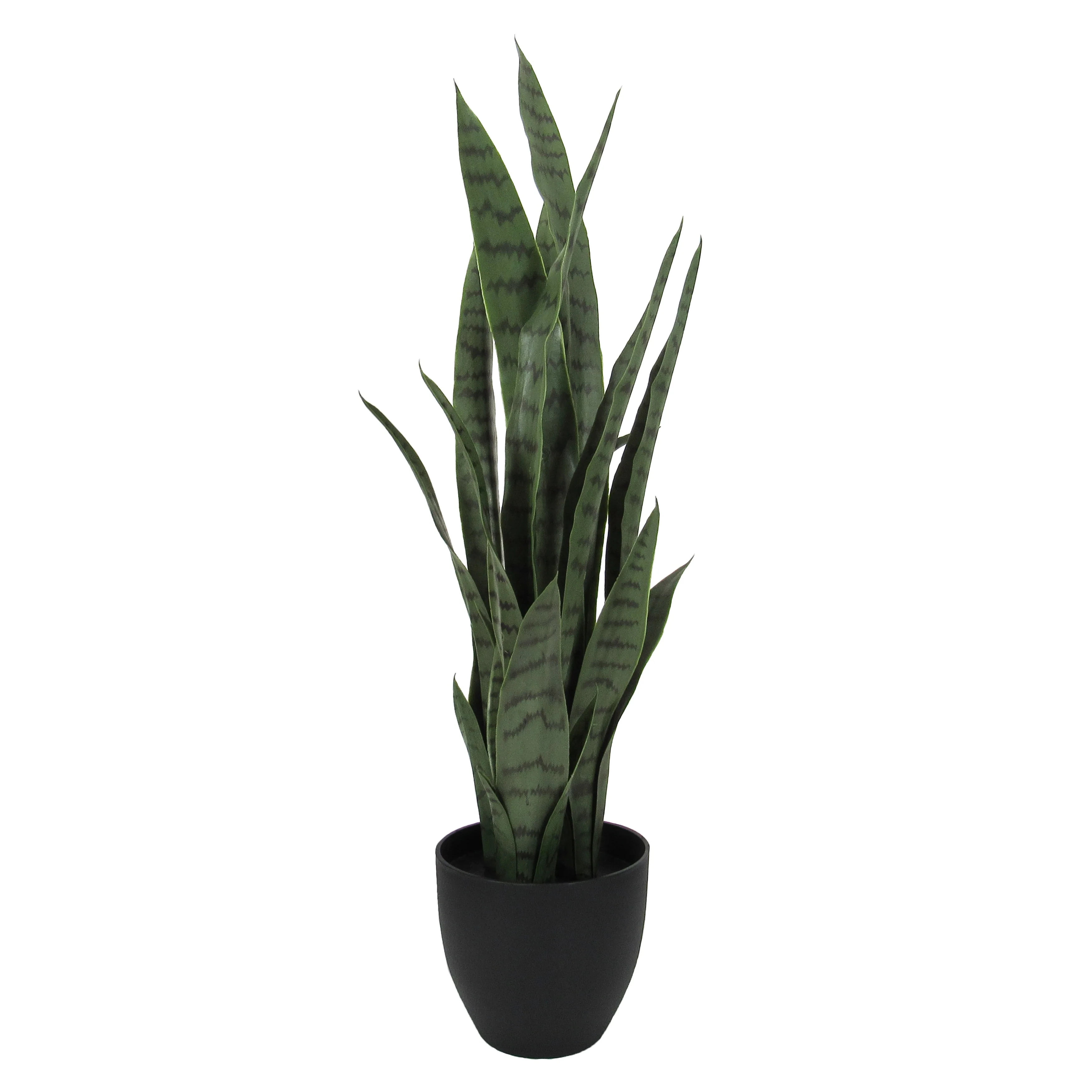 Artificial Sansevieria Snake Plant in Black Pot