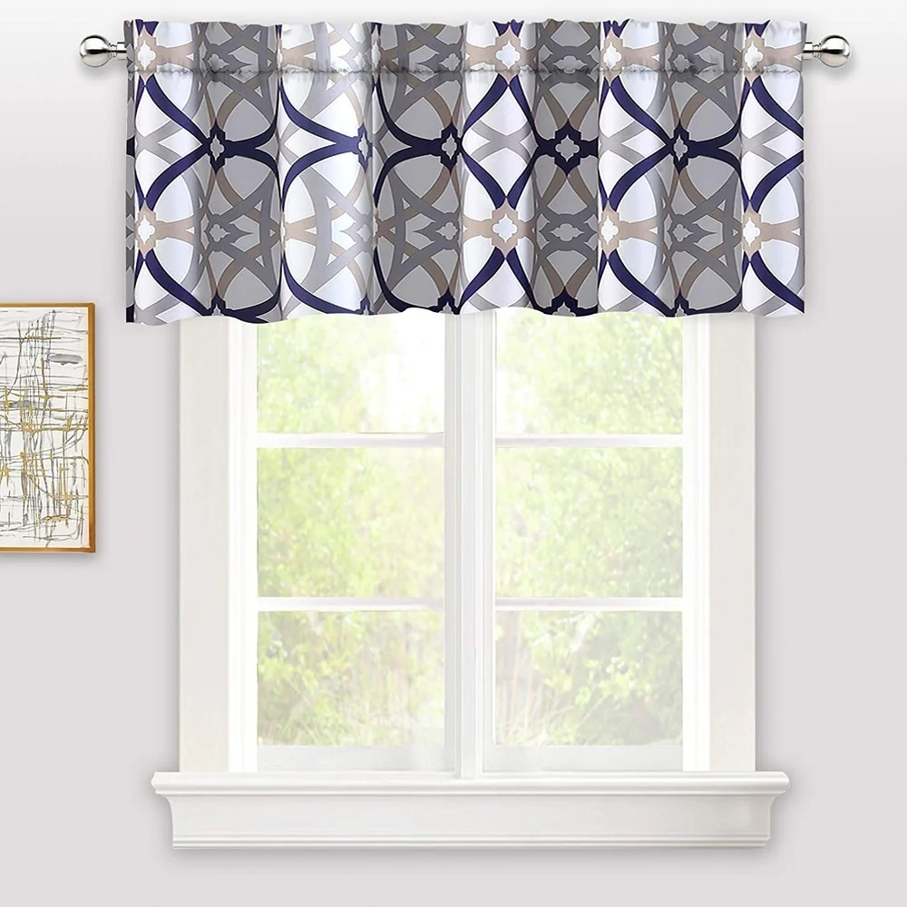 Jarvenpaa Geo Trellis Pattern Window Valance - 52 x 18