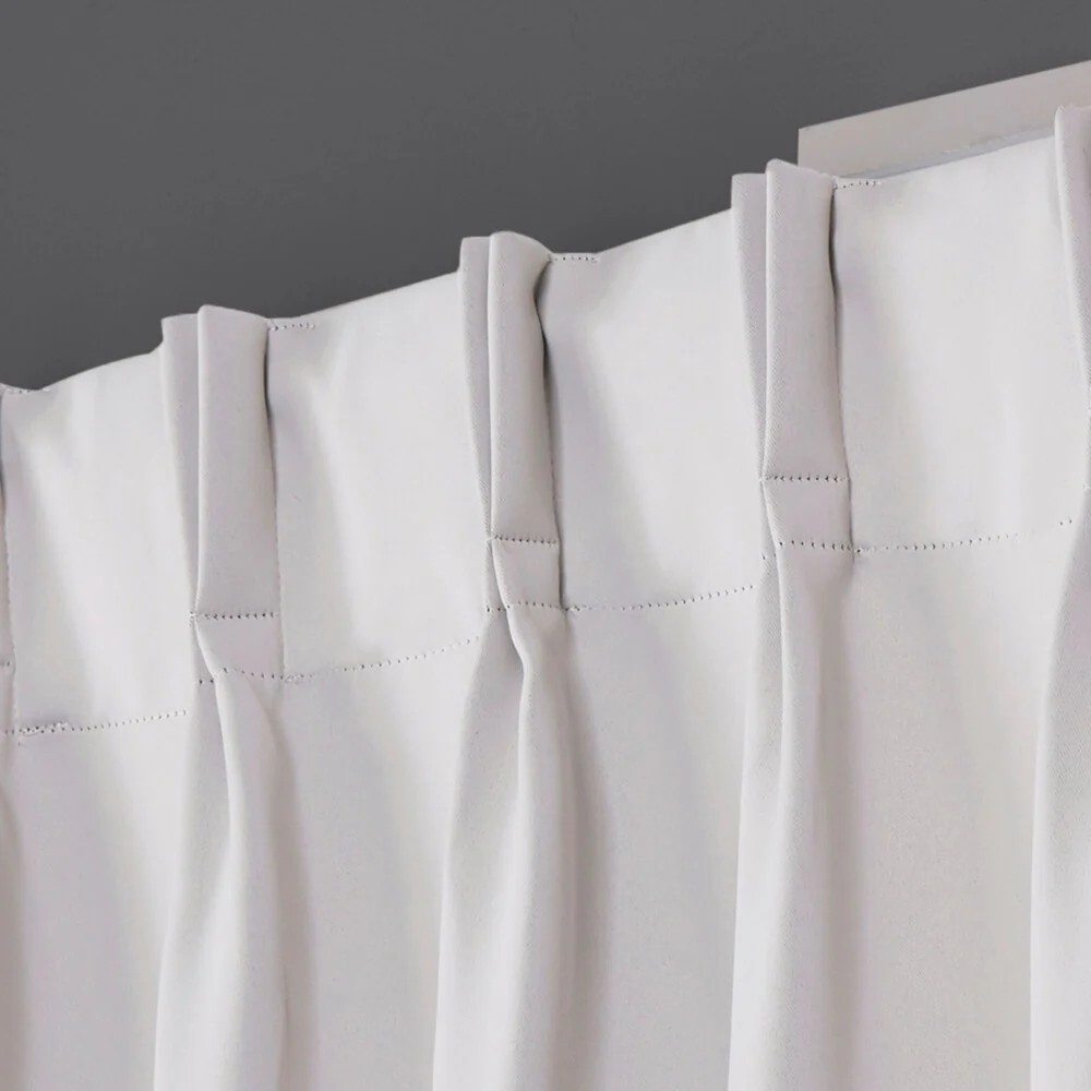 ATI Home Sateen Twill Woven Room Darkening Blackout Pinch Pleat/Hidden Tab Top Curtain Panel Pair
