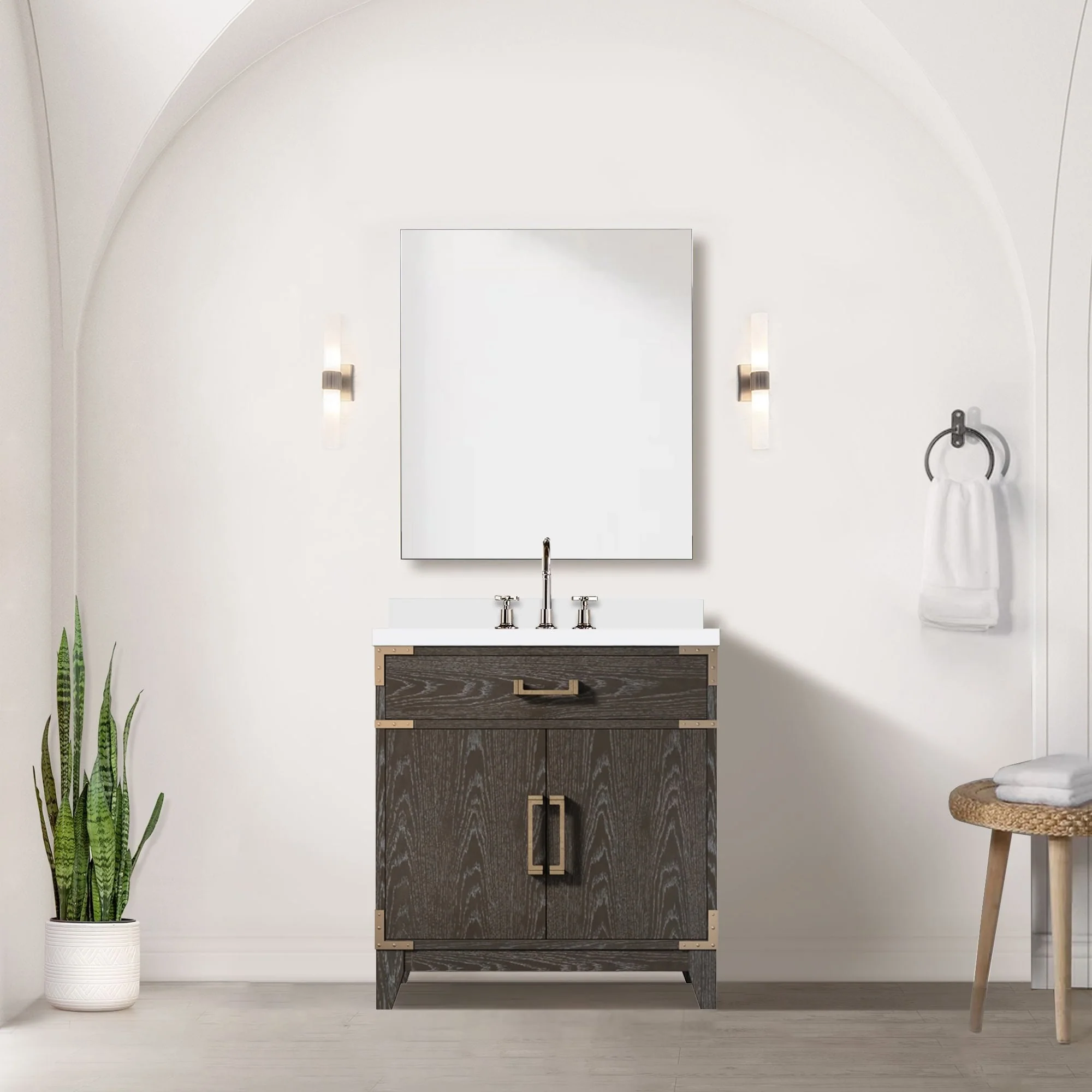 Laurel Bath Vanity Quartz Top, Sink and Faucet