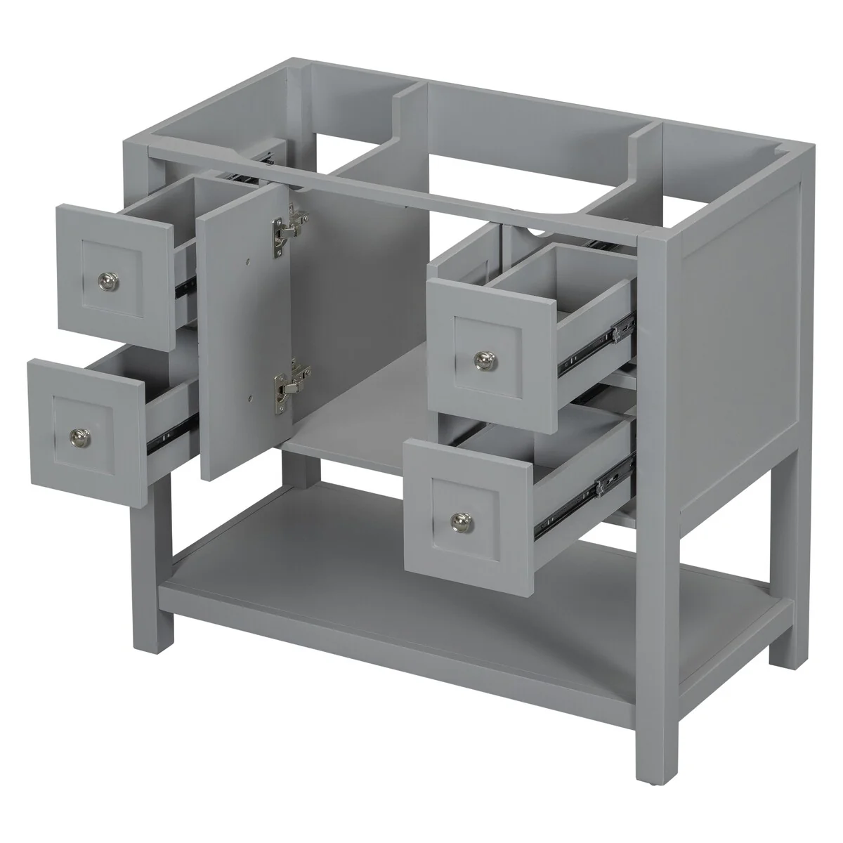 Free Standing Vanity with Solid Wood Frame