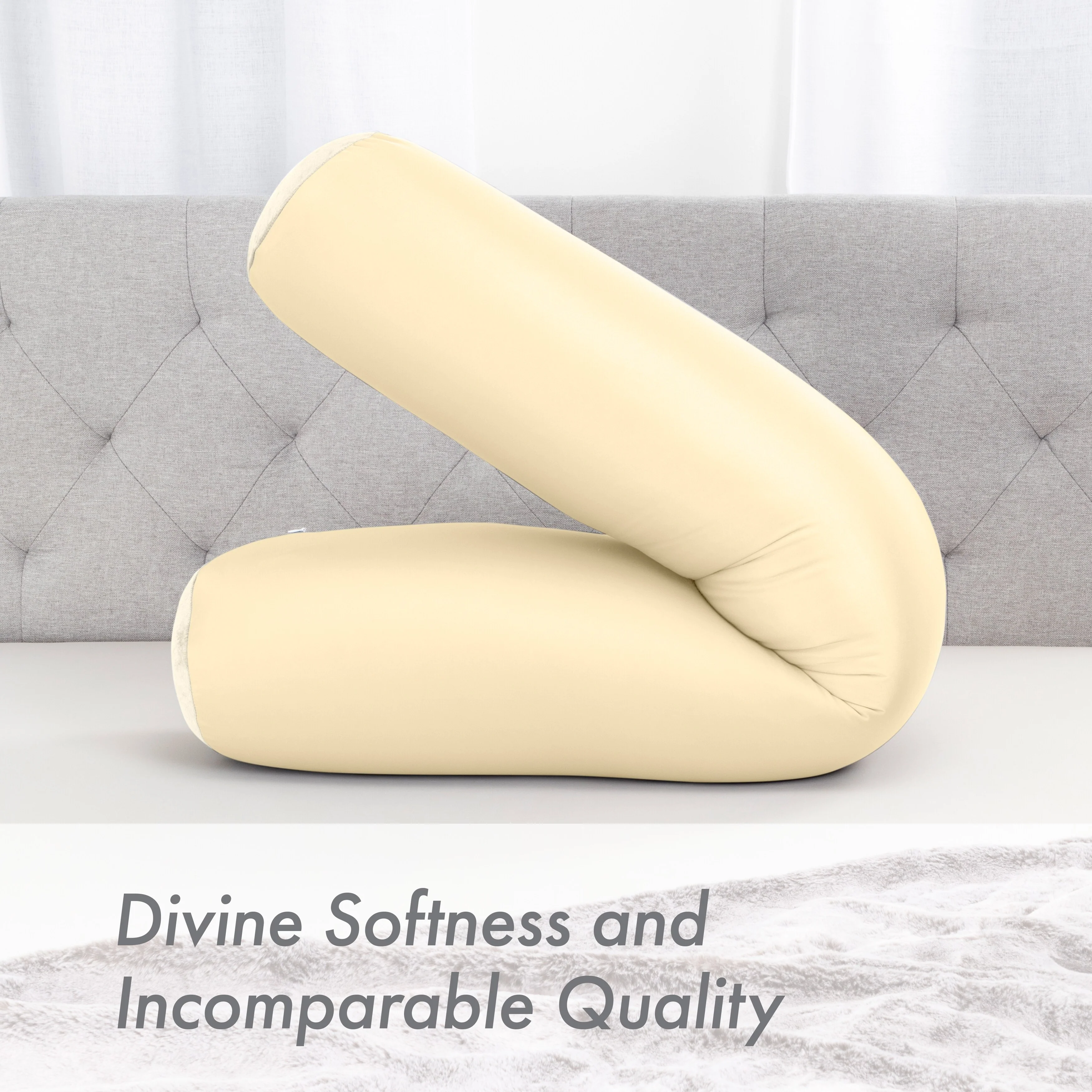 Straight Body Pillow, Premium Microbead,Side Sleeping / Pregnant Women