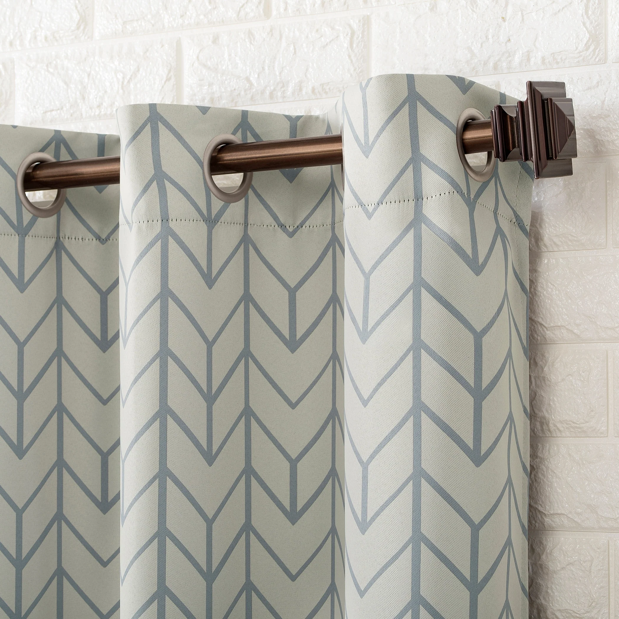 Sun Zero Kenwood Chevron Blackout Grommet Curtain Panel, Single Panel