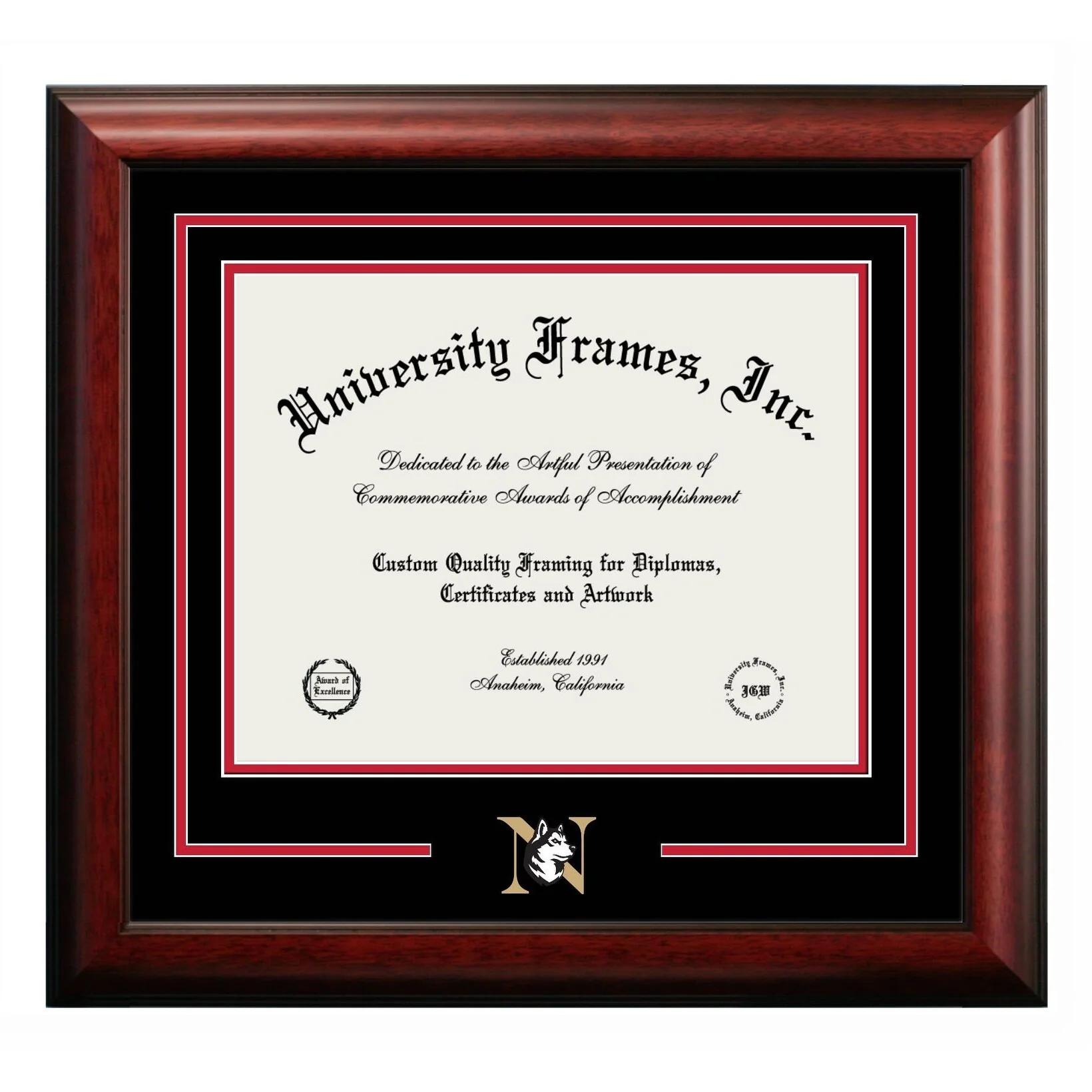 Northeastern University Huskies 14w x 11h Spirit Diploma Frame