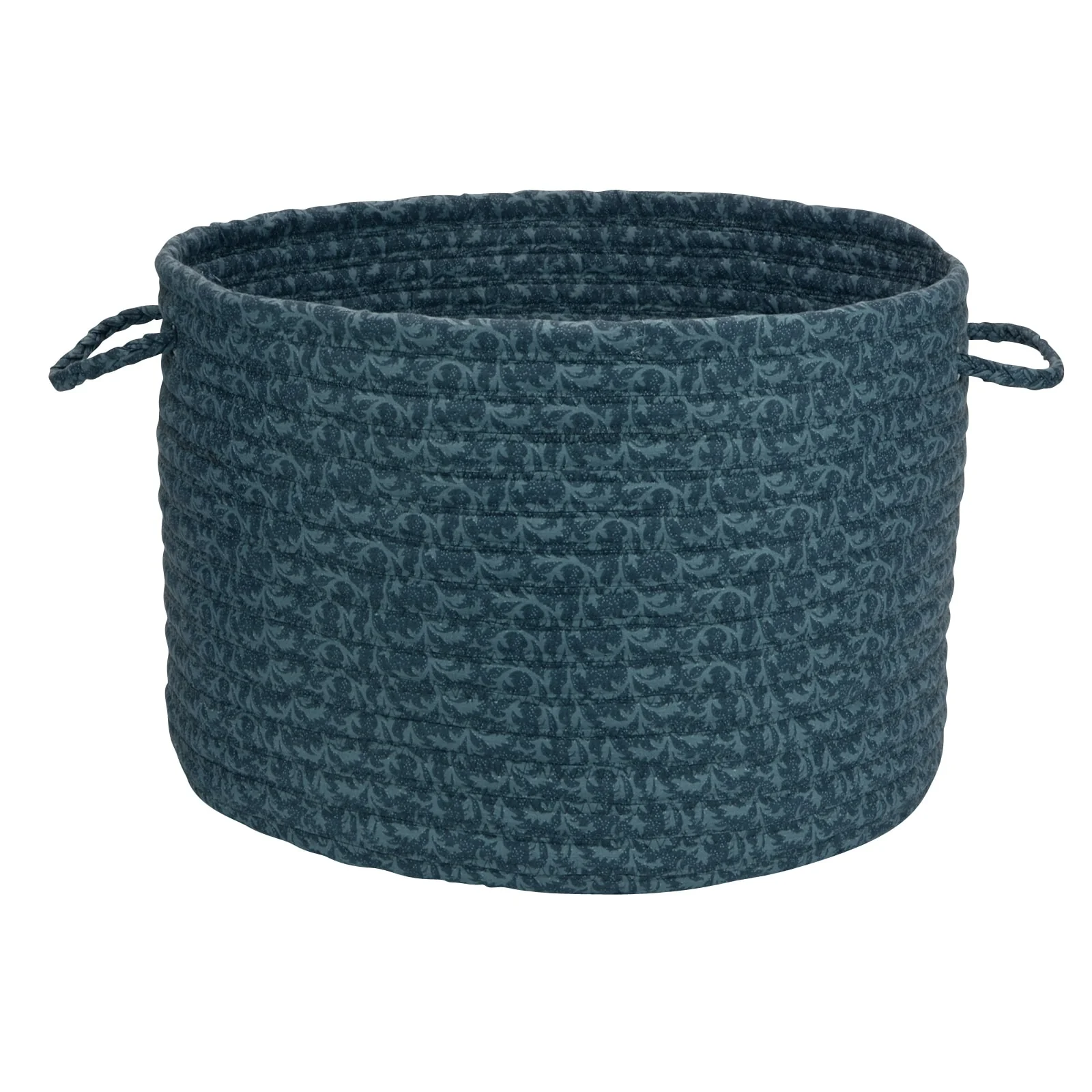Solid Cotton Blend Fabric Basket
