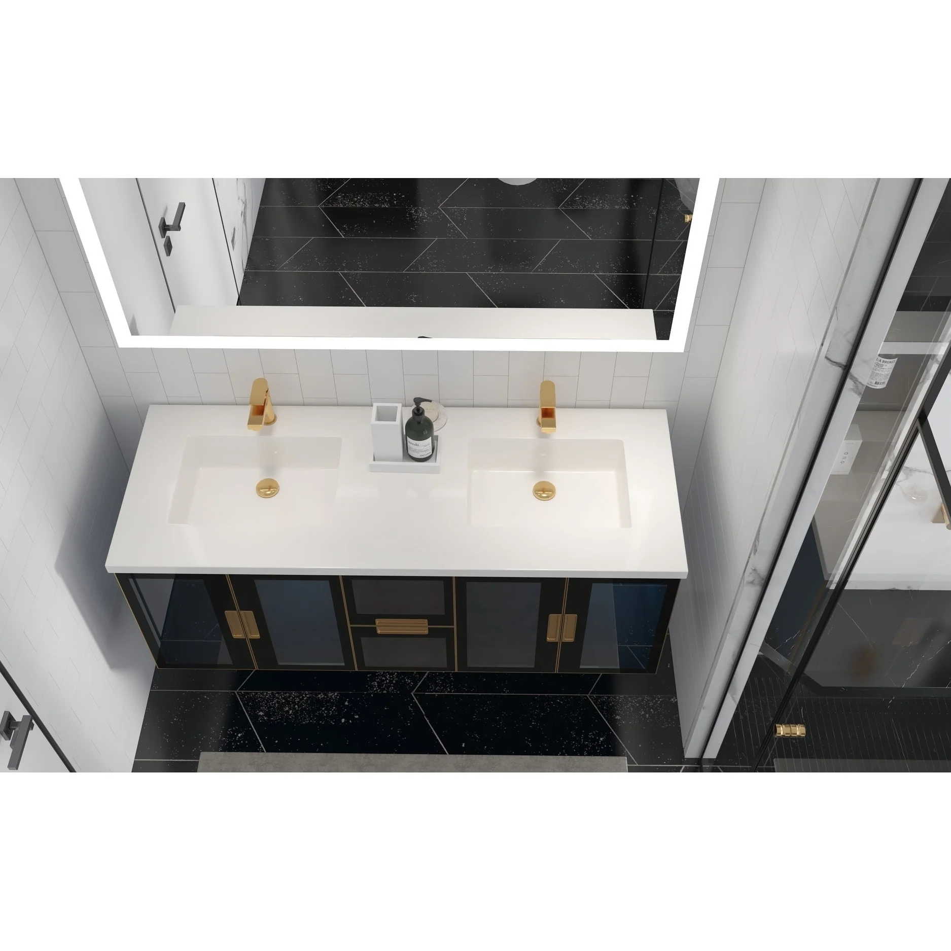 Rosario Wall Mounted Bathroom Vanity, Base Only