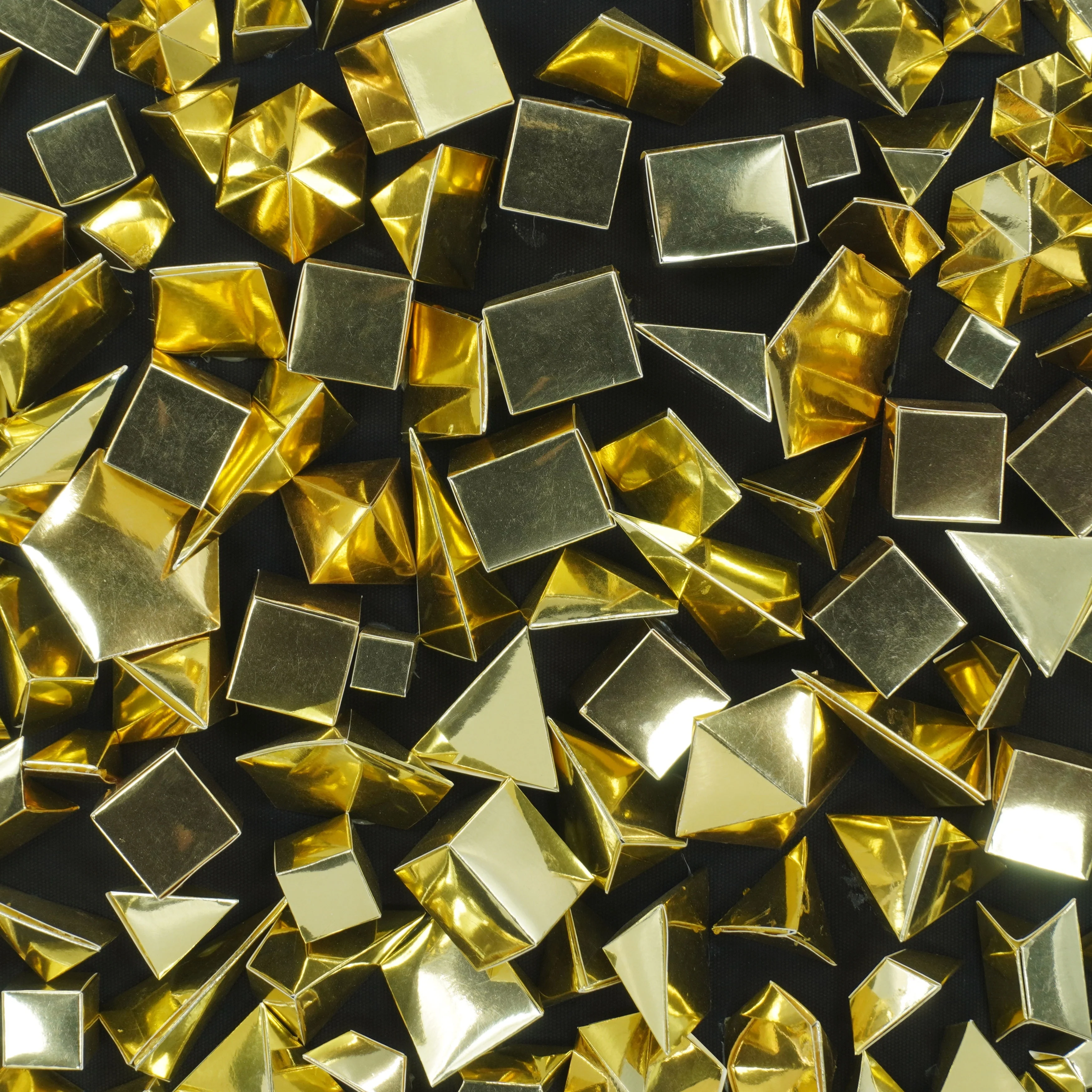 HUJI Abstract Origami Geometry Shadow Box Wall Decor - N/A