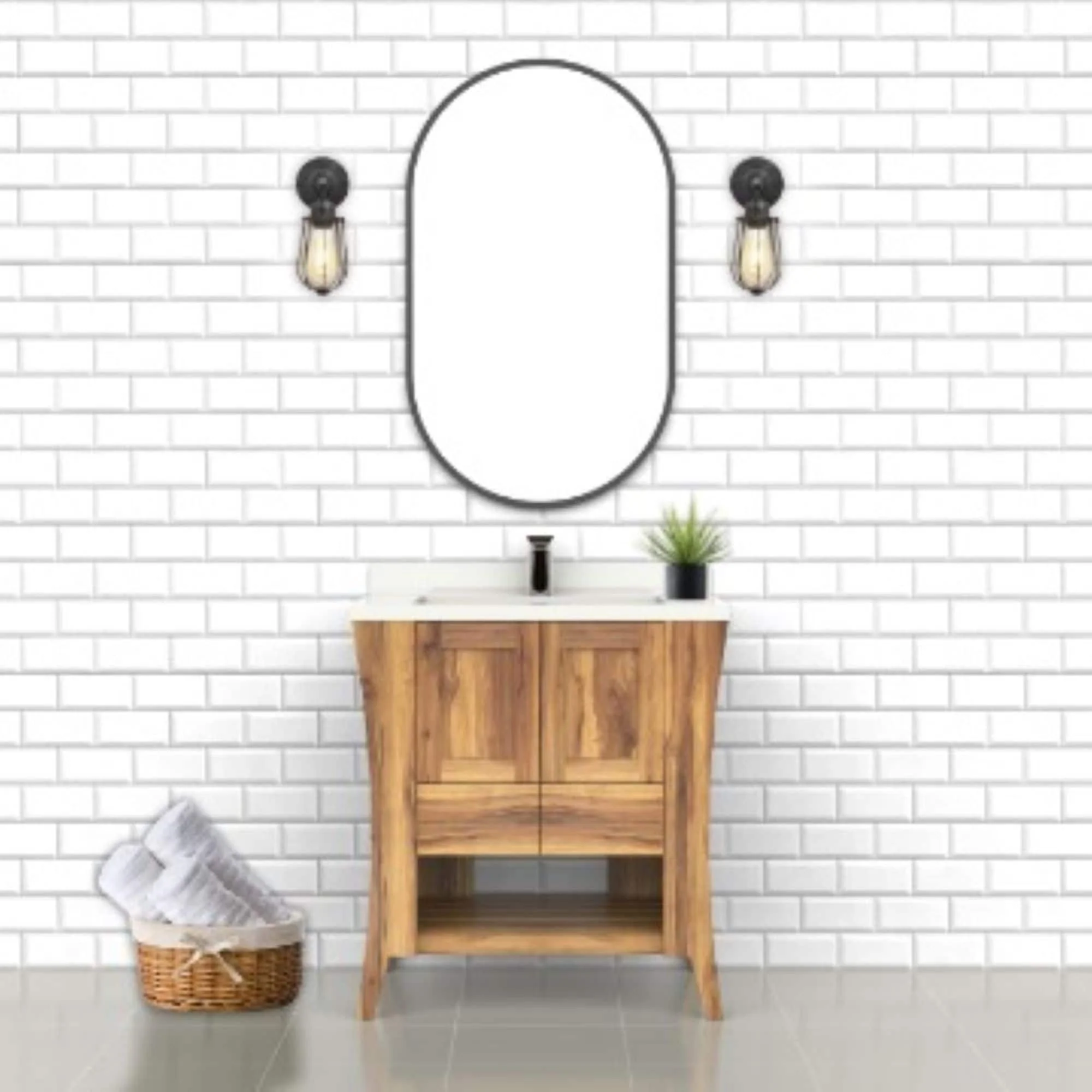 EcoDecors CT-BT-30-1 Curvature, Bathroom Vanity, Bathroom Vanities, Bathroom Vanity Cabinet, Vanity Bathroom, Bath Vanity