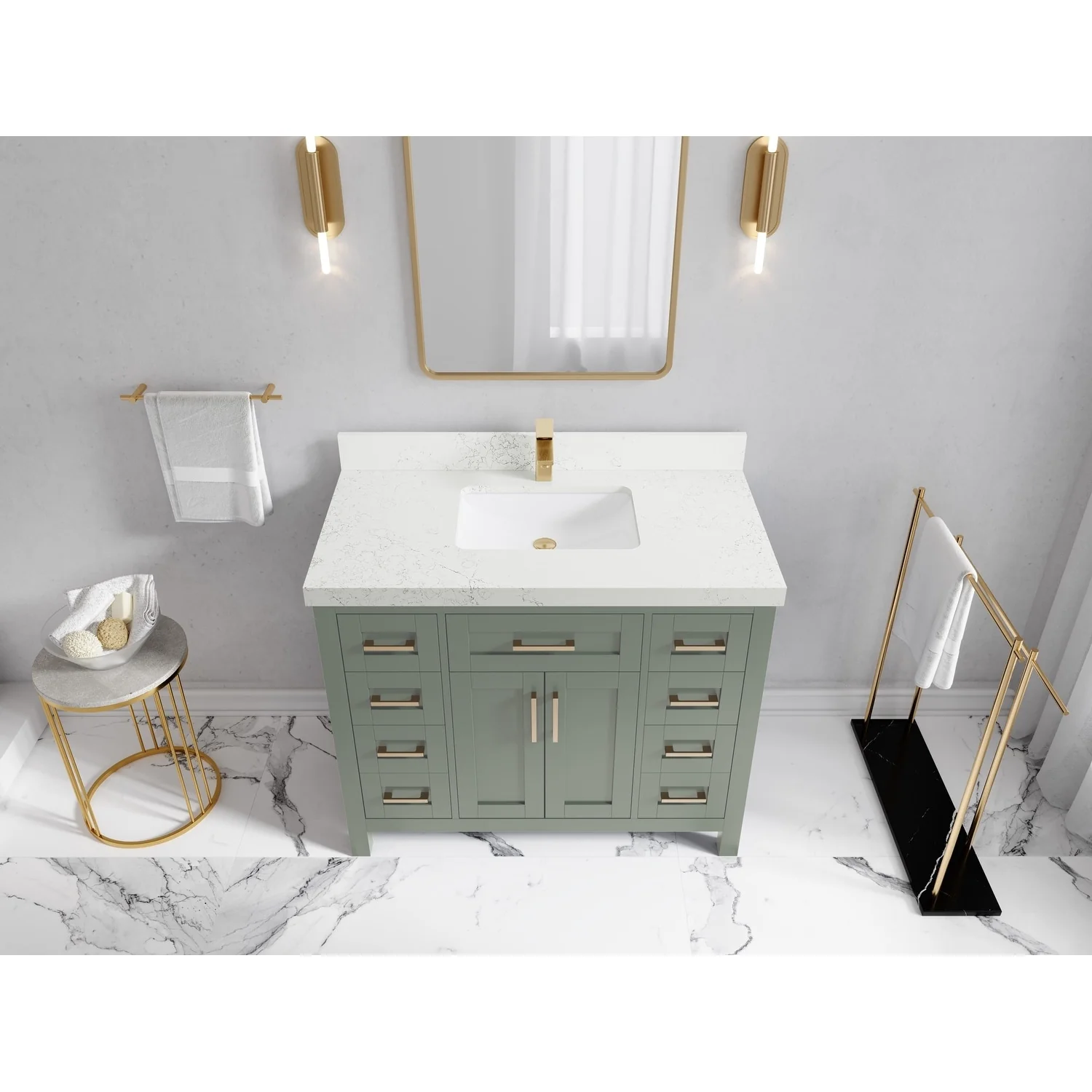 Willow Collections 42 in. W x 22 in. D Cambridge Single Sink Bathroom Vanity with Countertop