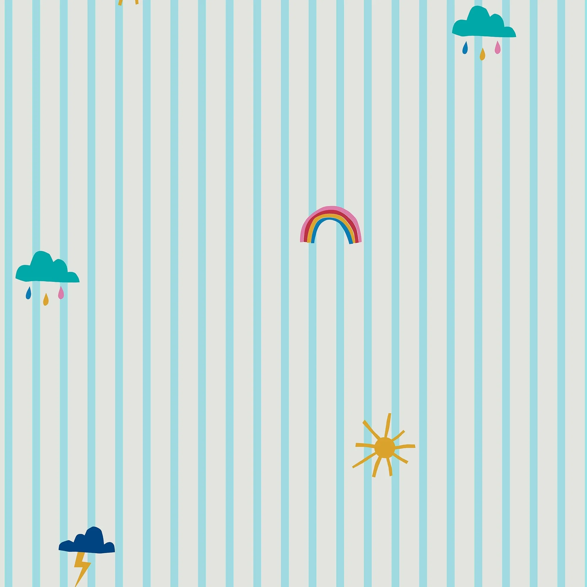 Joules Whatever the Weather Icons Haze Blue Wallpaper