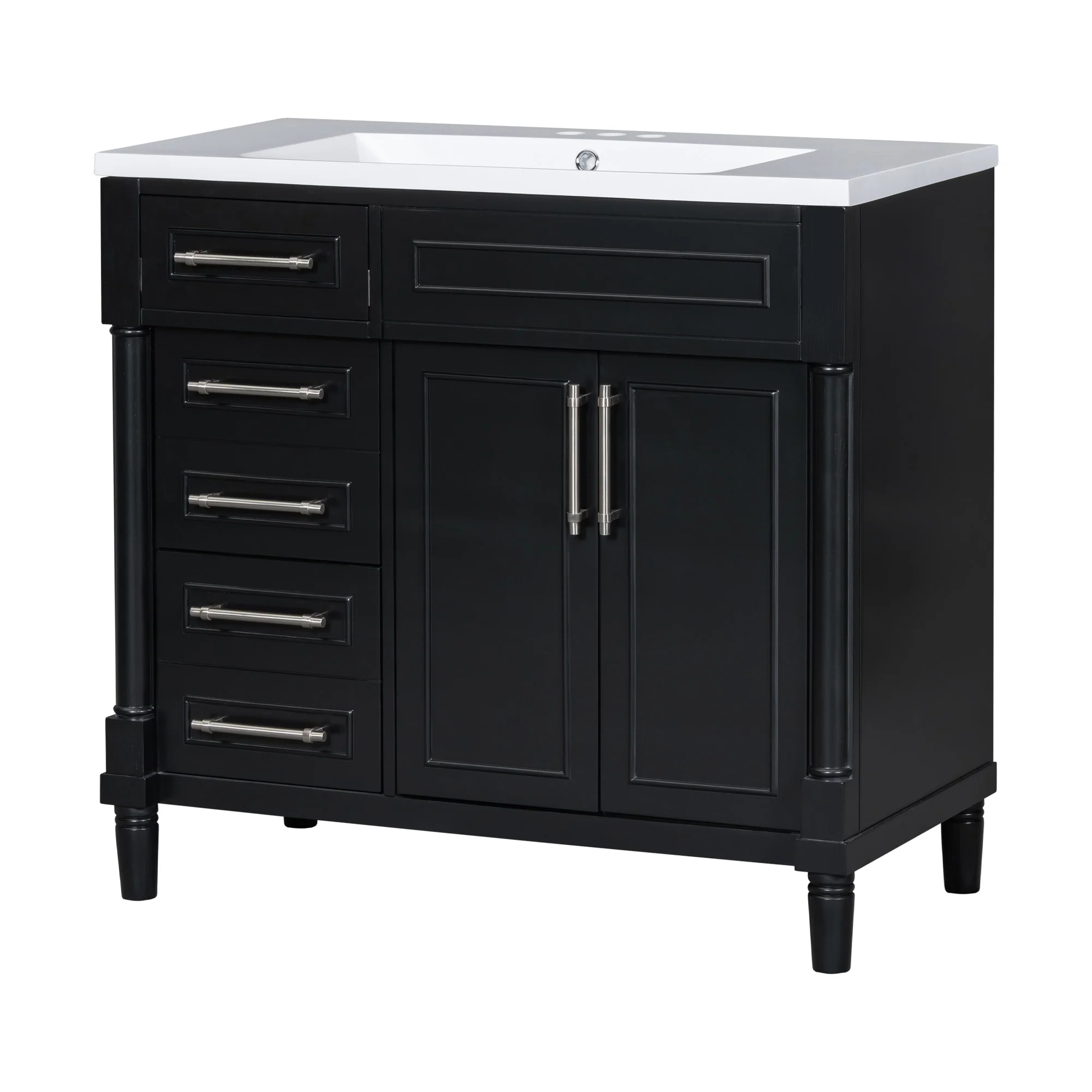 36'' Bathroom Vanity with Top Resin Sink