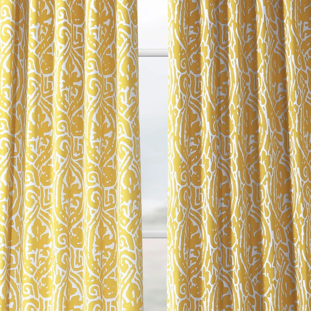 Exclusive Fabrics Abstract Room Darkening Curtain Panel Pair (2 Panels)