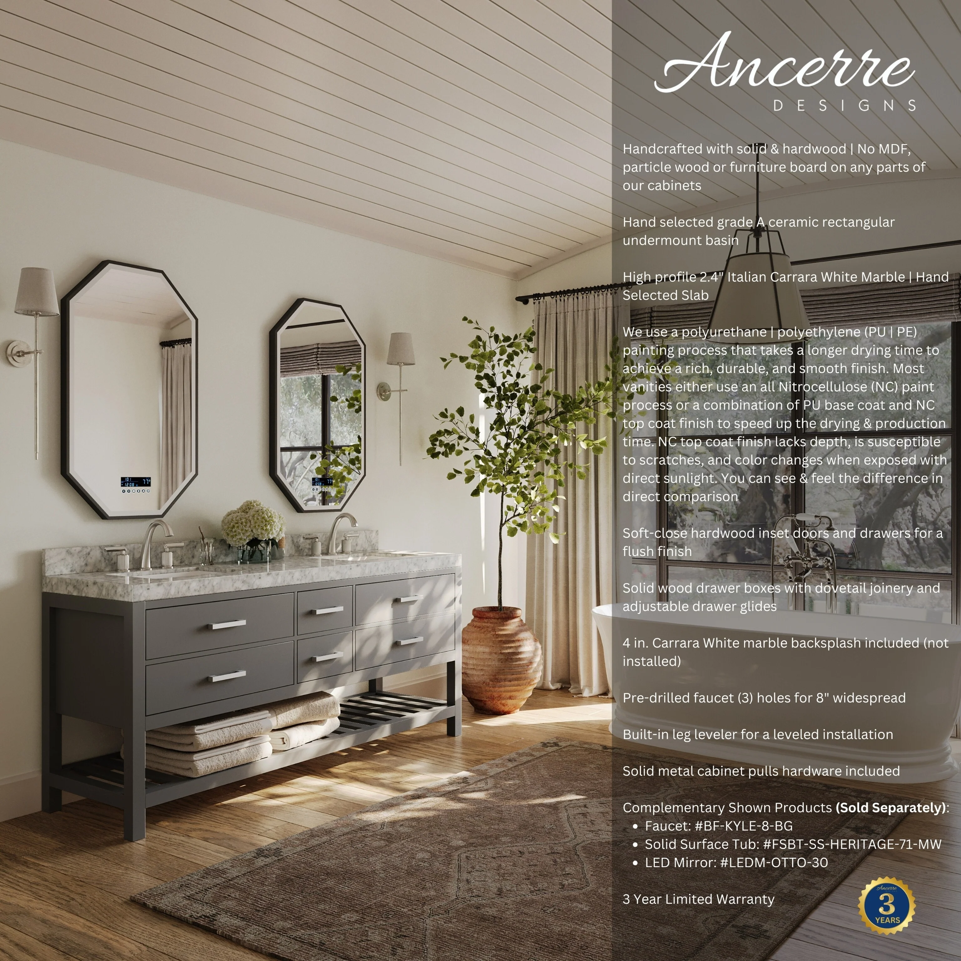 Ancerre Designs Elizabeth Bathroom Vanity Set
