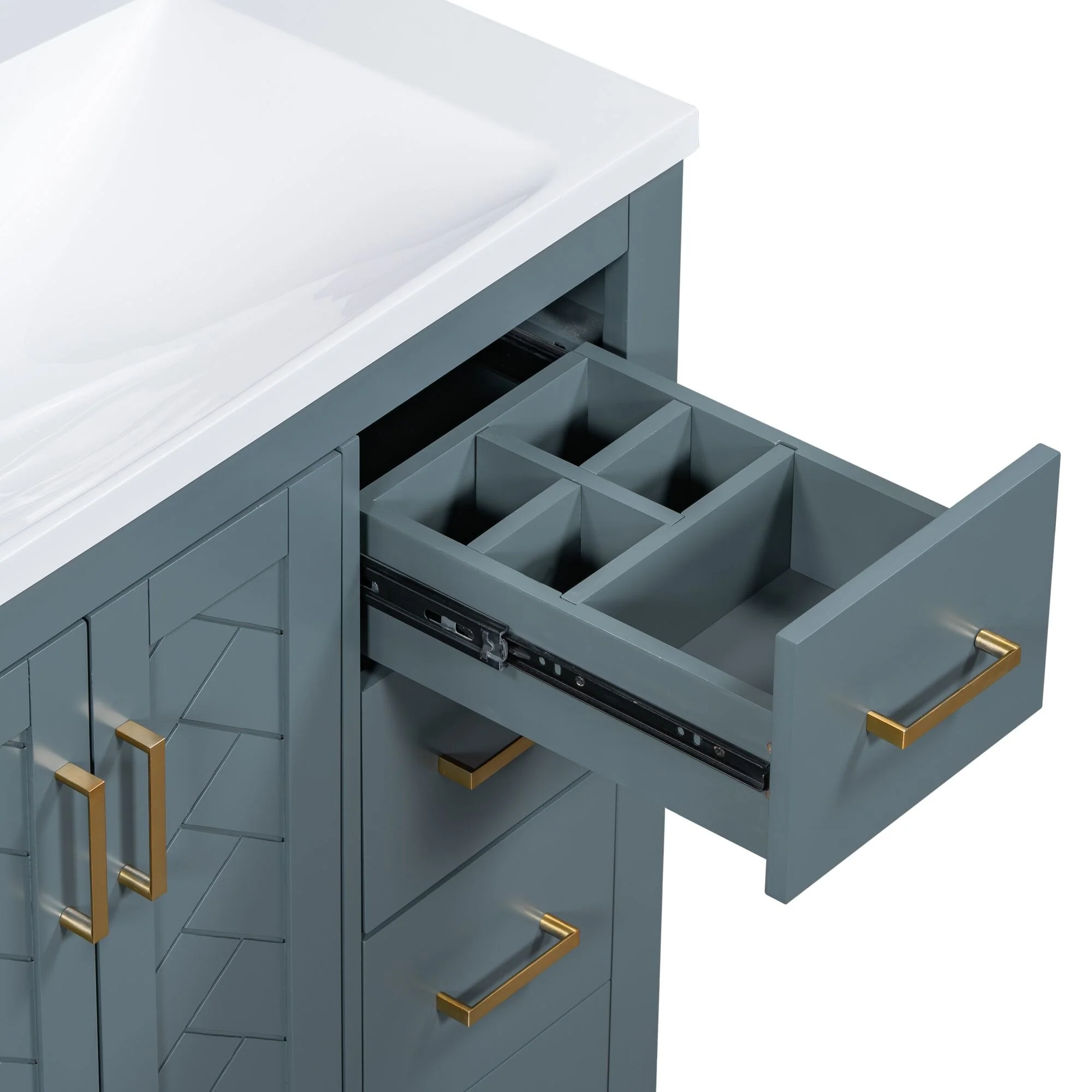 30'' Bathroom Vanity with Storage Cabinet and 3 Drawers