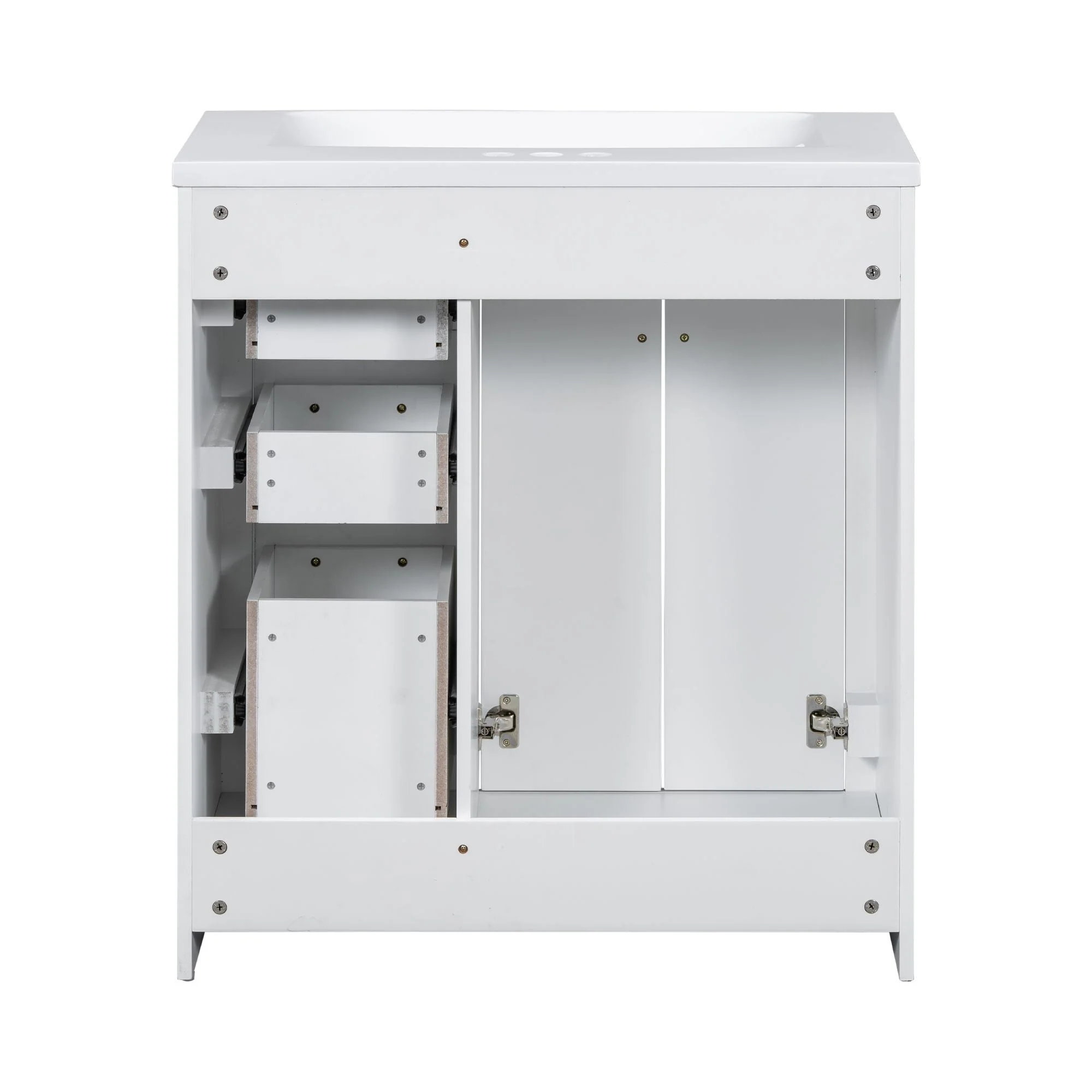 30 inches Freestanding Bathroom Vanity Set with Integrated Sink