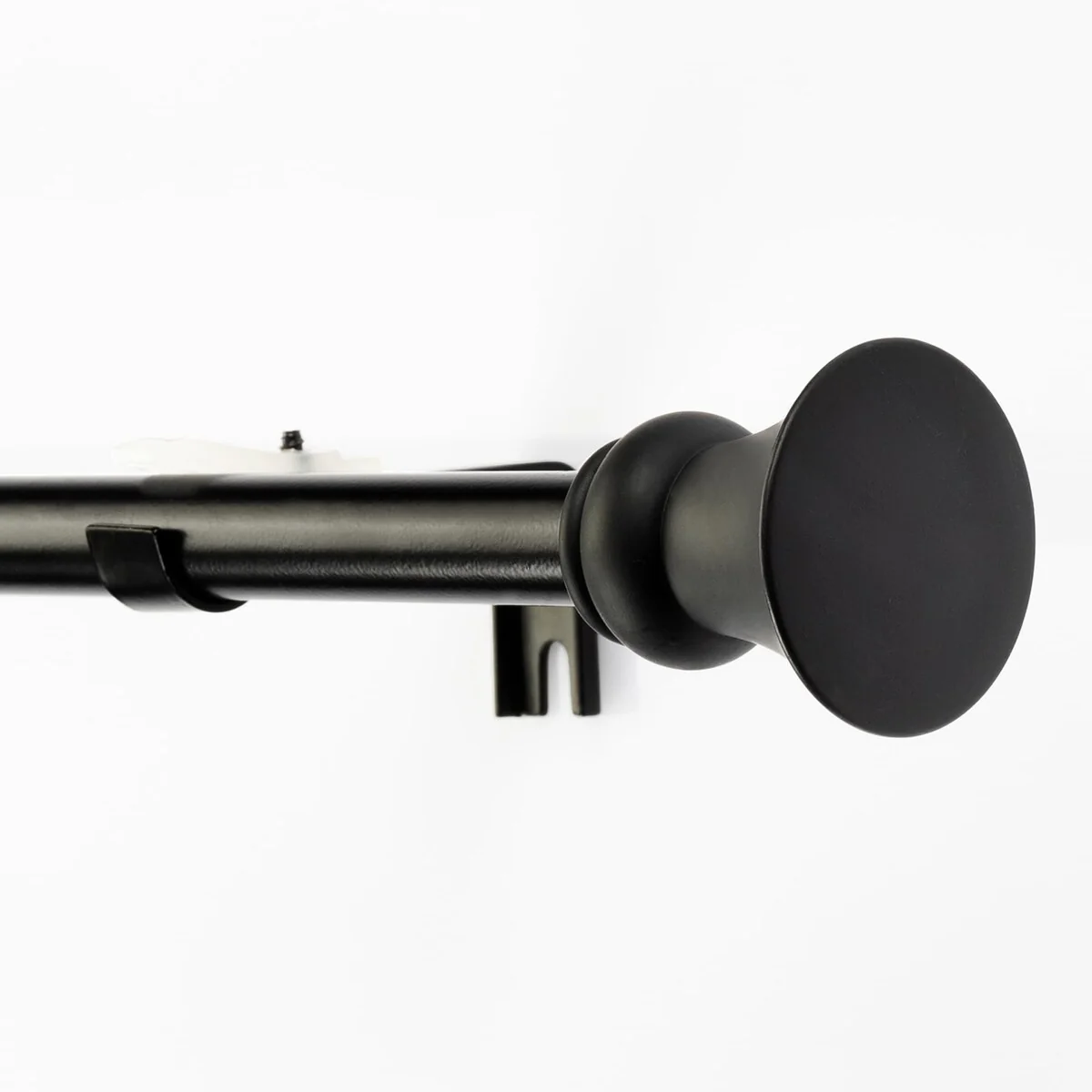 Deco Window 2 Pack Single Curtain Rod with Egyptian Round Finials & Brackets Set - 44
