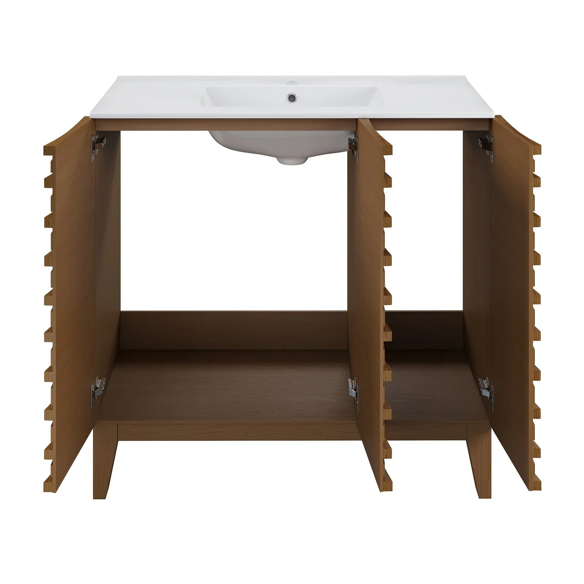 Cascade 36'' Bathroom Vanity In Brown Oak