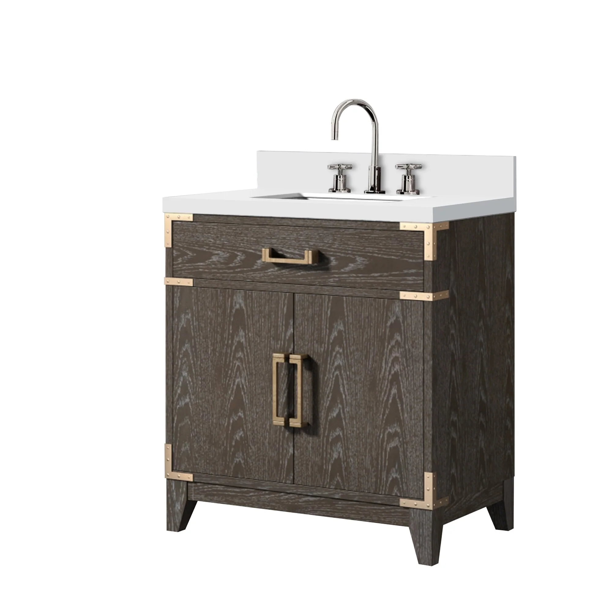 Laurel Bath Vanity Quartz Top, Sink and Faucet