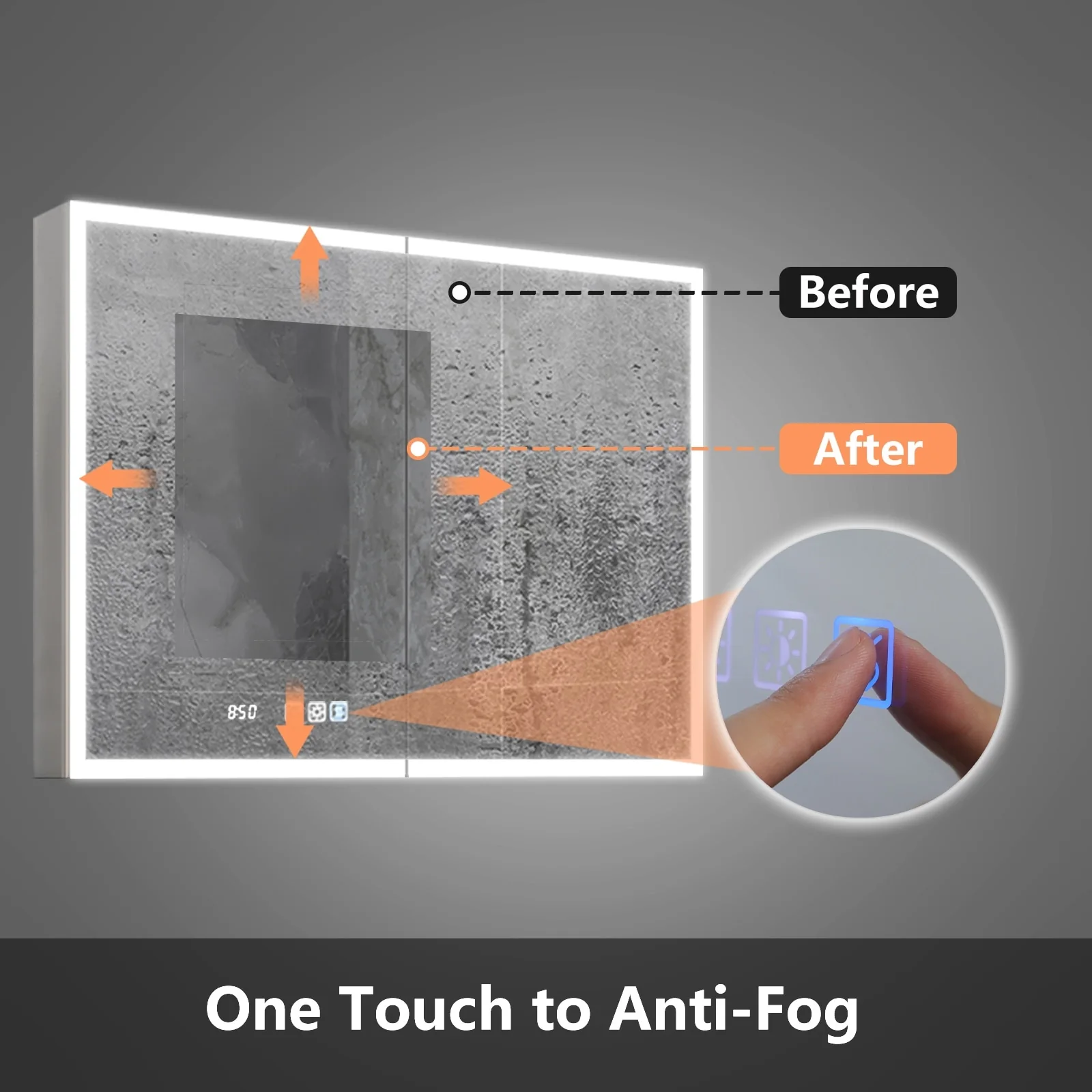 ExBrite Led Lighted Medicine Cabinet Recessed or Surface with Mirrors