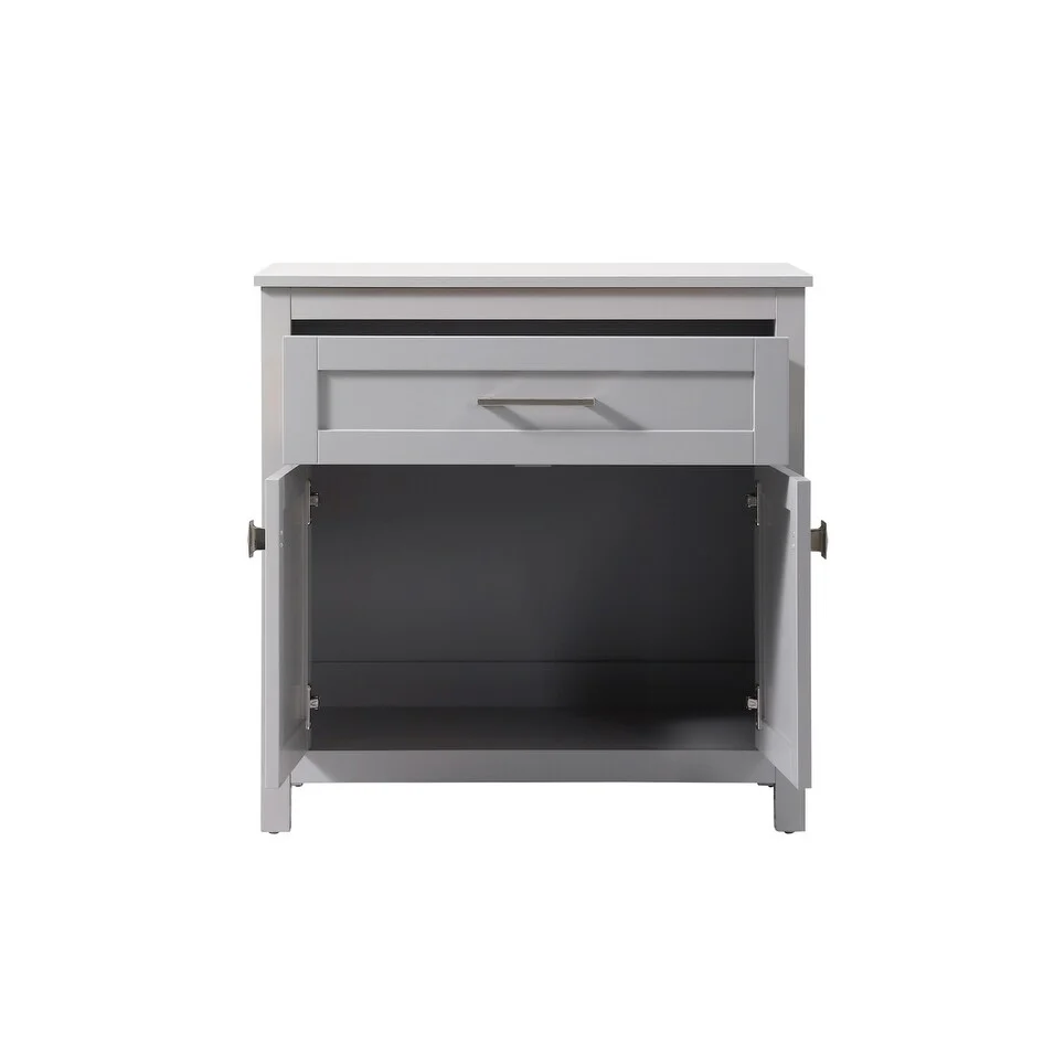 Indigo Home 30 Inch Bathroom Storage Freestanding Cabinet - 30 x 16