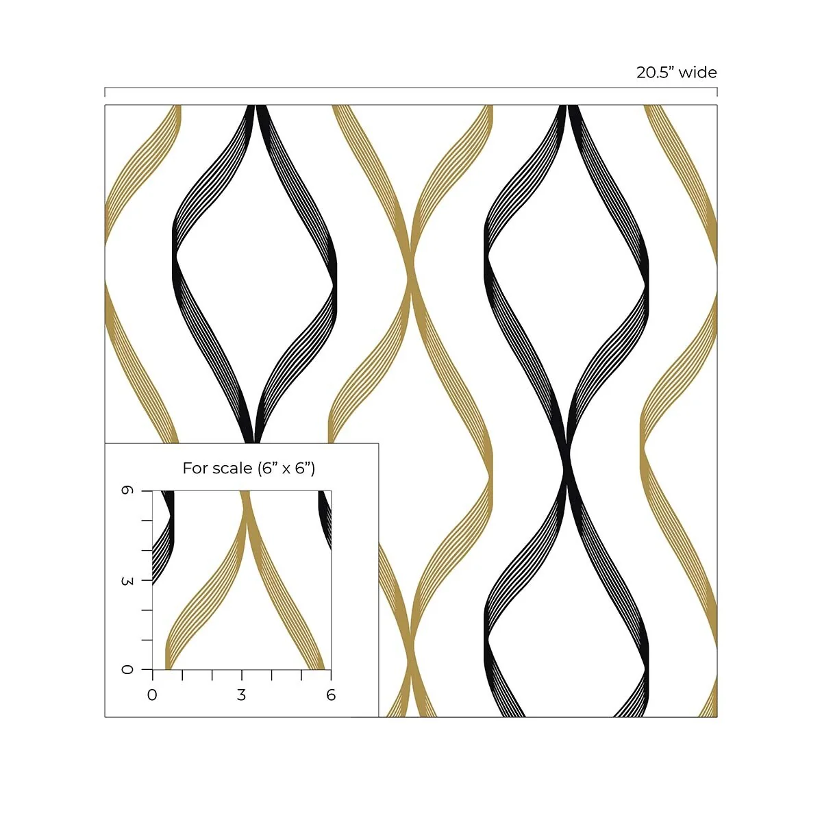 NextWall Ogee Ribbon Peel and Stick Wallpaper