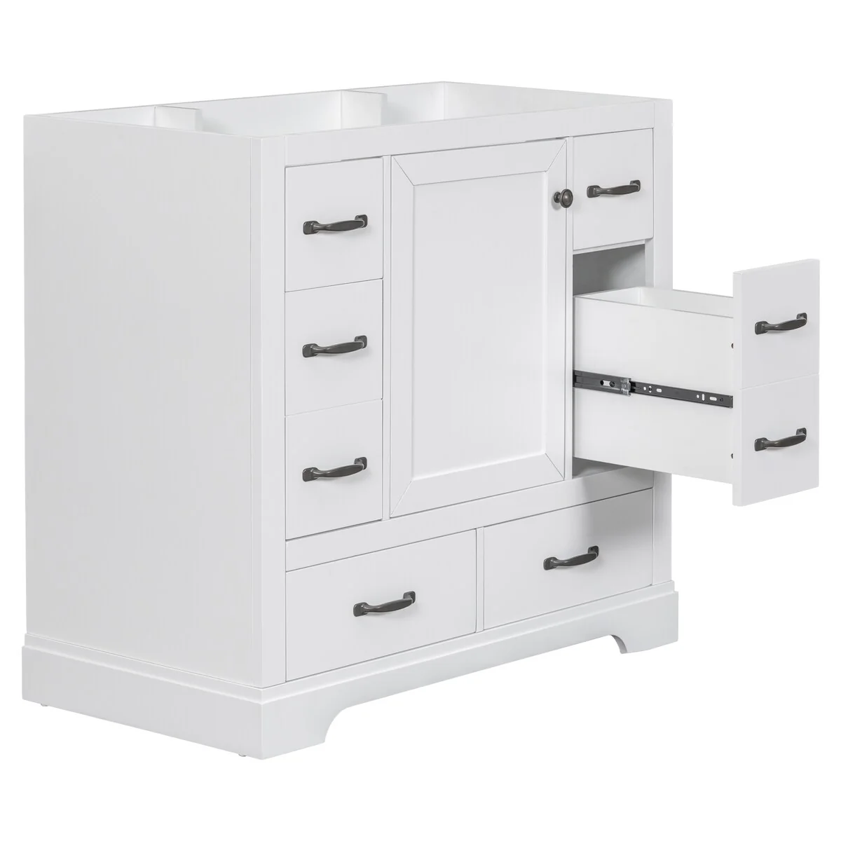 Bathroom Vanity Cabinet with Multi-Functional Drawer and Adjustable Shelf