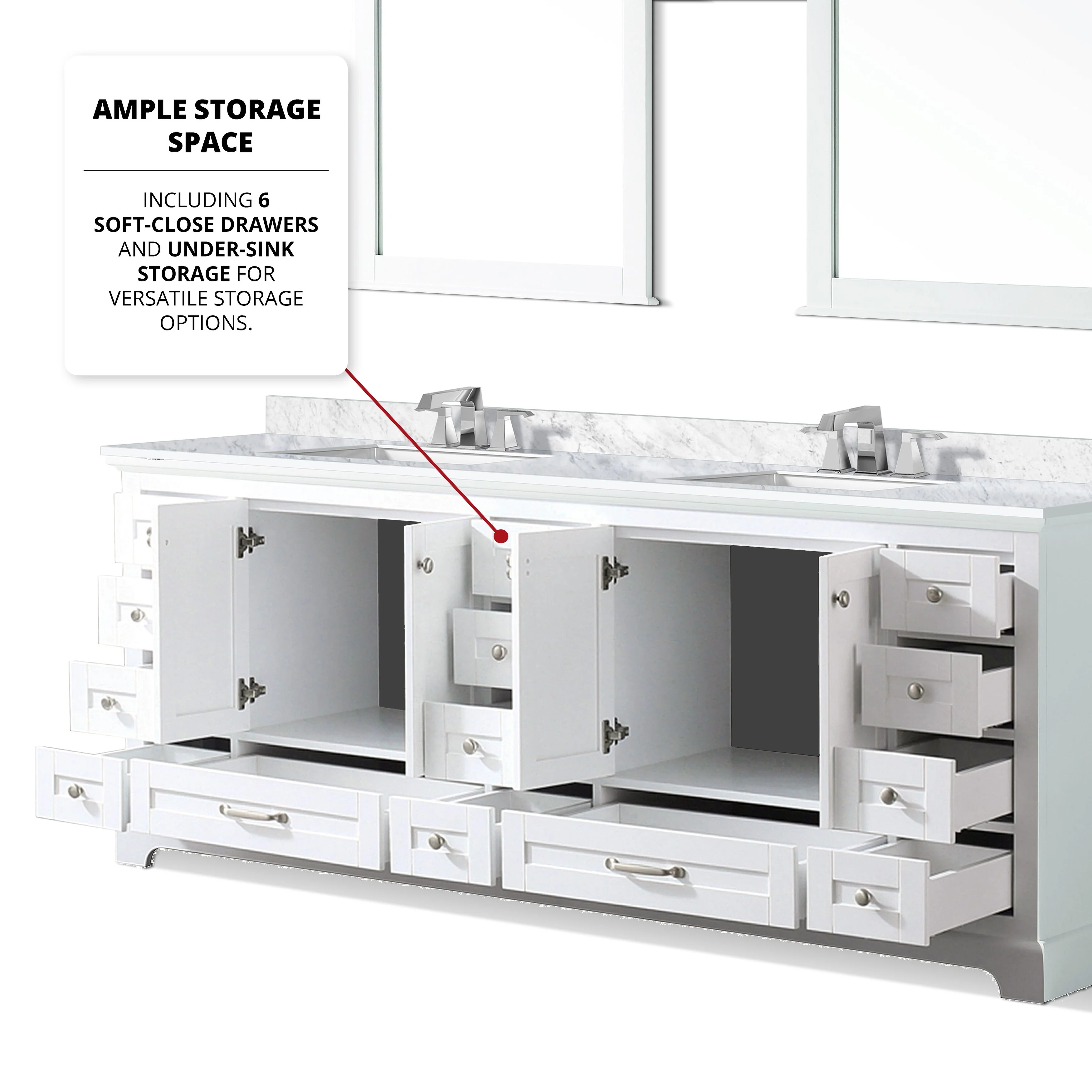 Dukes 84 in. W x 22 in. D Navy Blue Double Bath Vanity