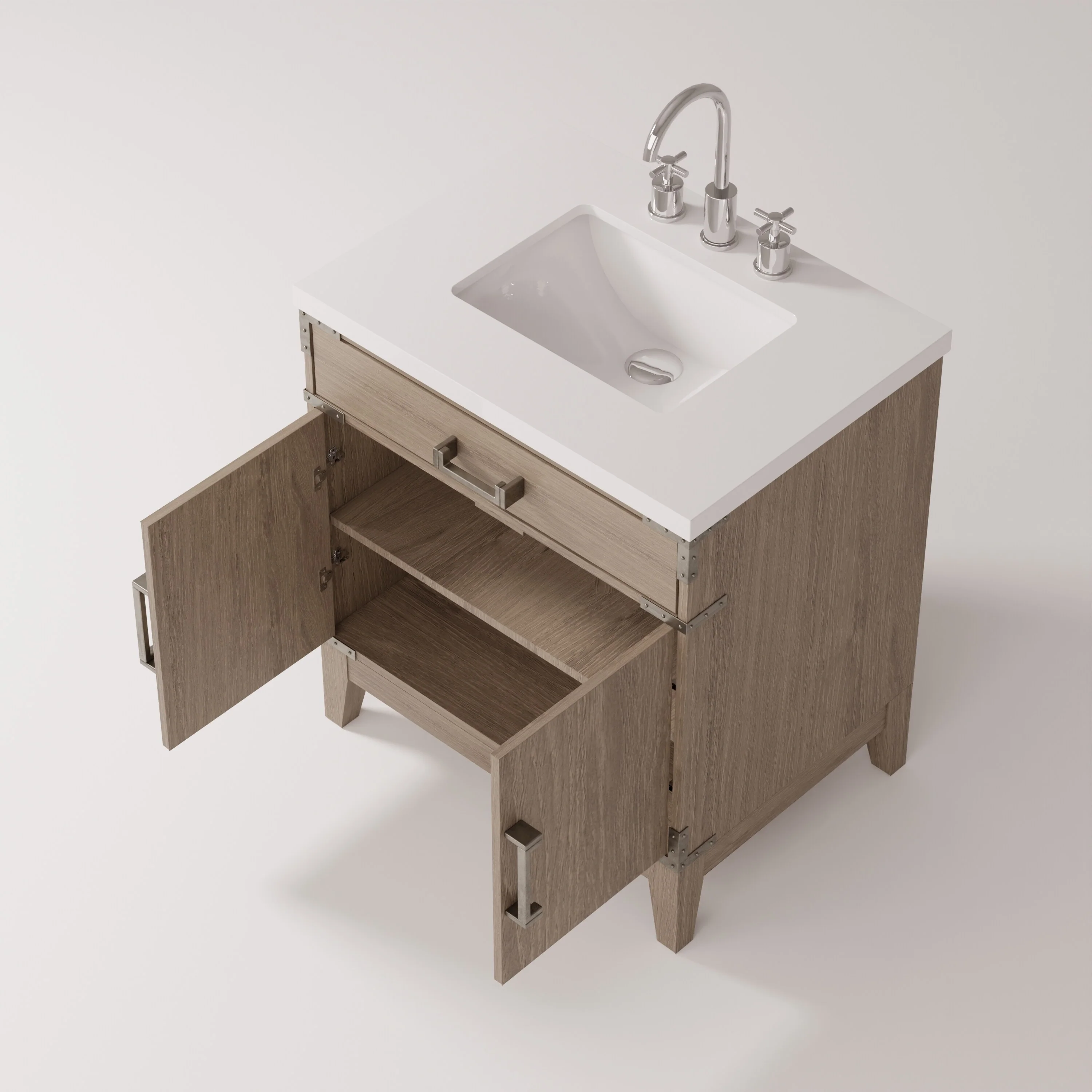 Laurel Bath Vanity Quartz Top, Sink and Faucet